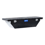 UWS EC10302 63-Inch Gloss Black Heavy-Wall Aluminum Angled Truck Tool Box with Low Profile, RigidCore Lid