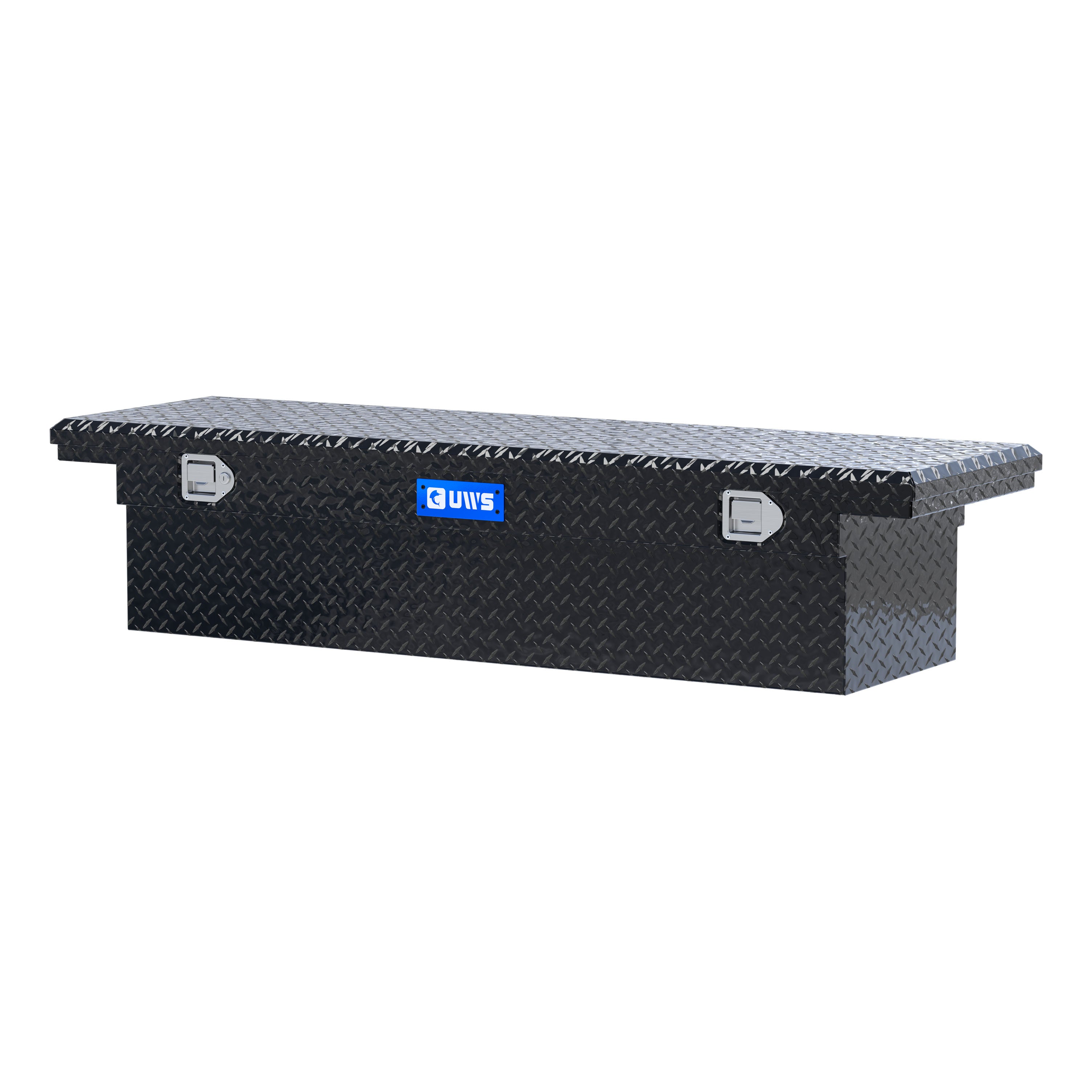 UWS EC10402 66-Inch Gloss Black Heavy-Wall Aluminum Truck Tool Box with Low Profile, RigidCore Lid