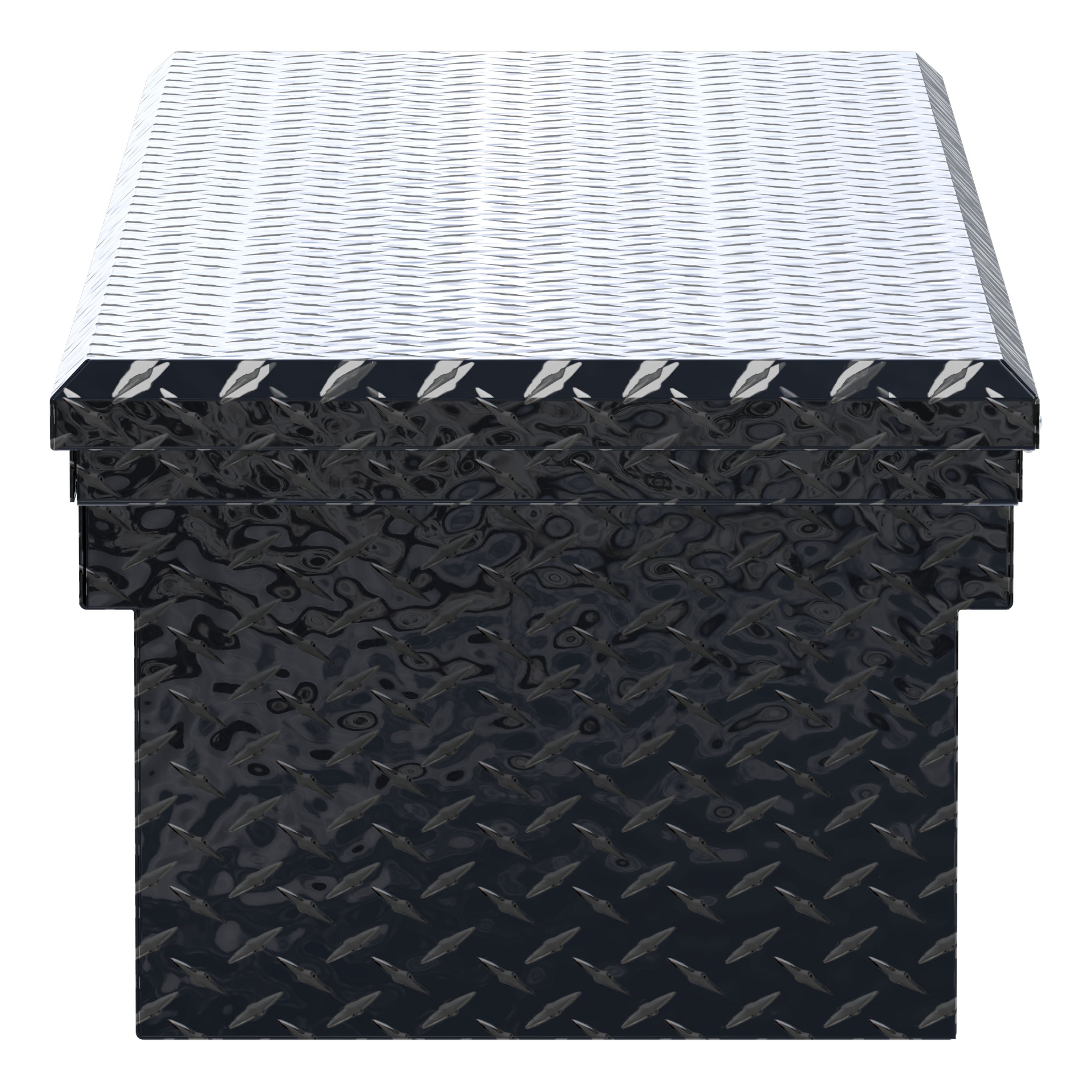 UWS EC10402 66-Inch Gloss Black Heavy-Wall Aluminum Truck Tool Box with Low Profile, RigidCore Lid