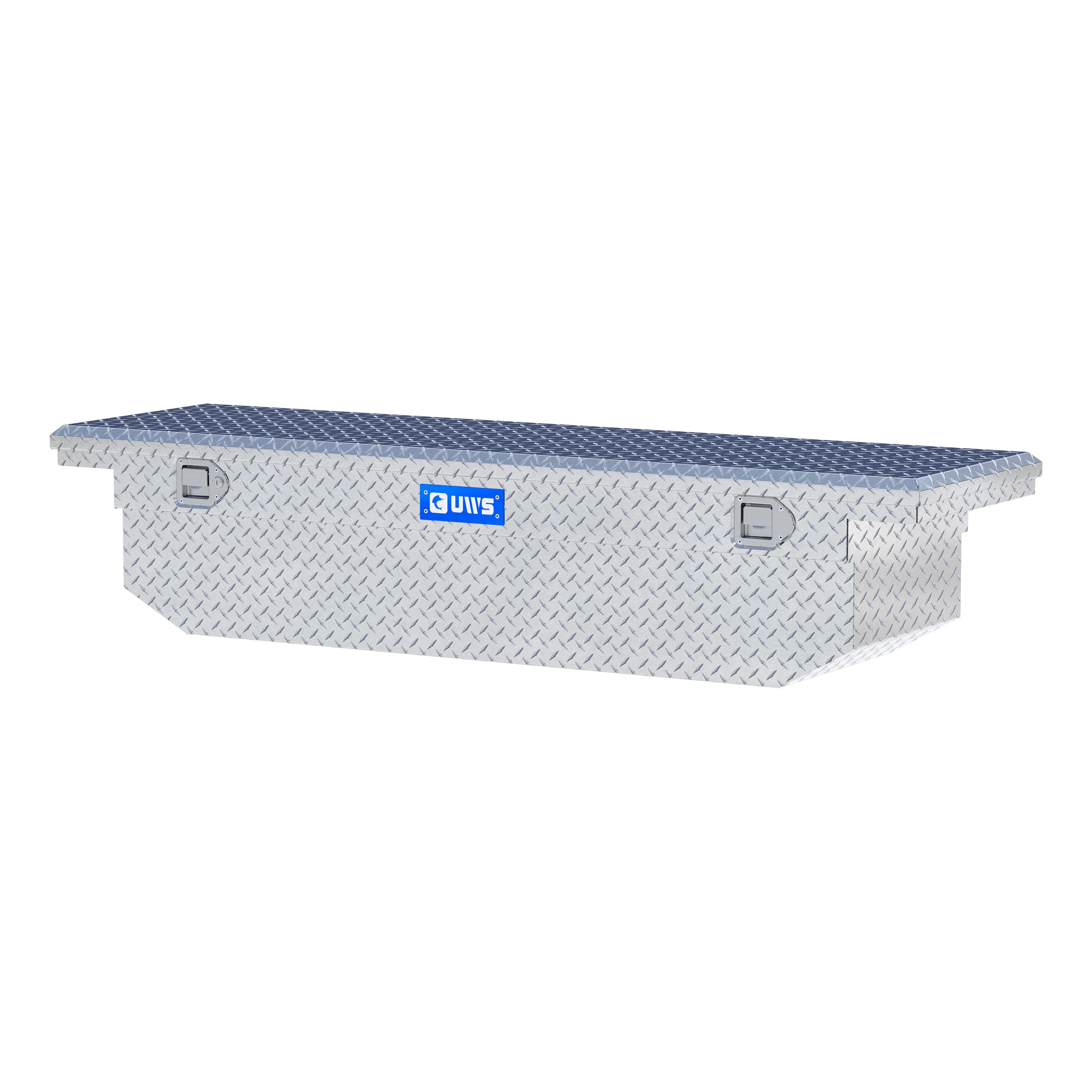 UWS EC10421 69-Inch Heavy-Wall Aluminum Angled Truck Tool Box with Low Profile, RigidCore Lid
