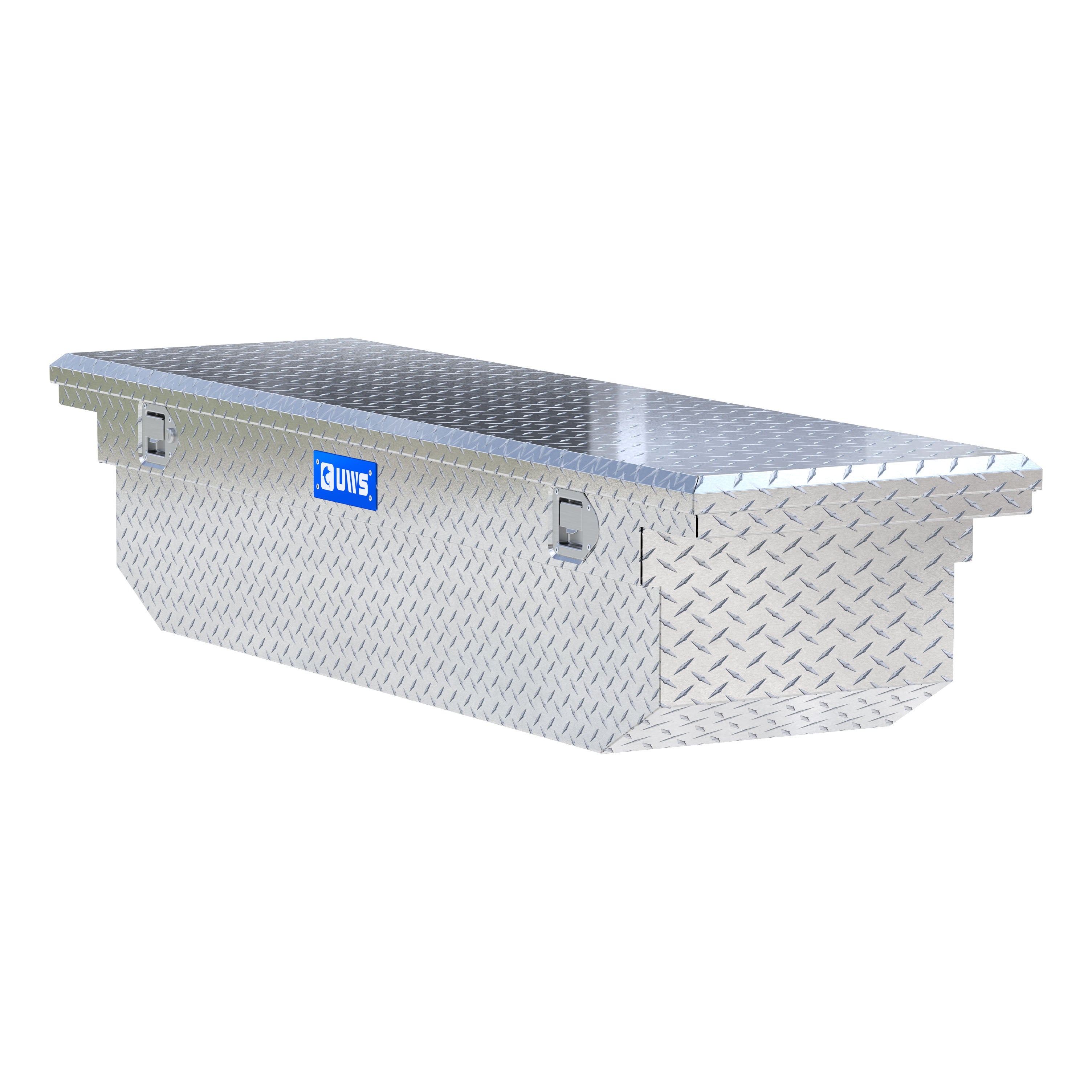 UWS EC10421 69-Inch Heavy-Wall Aluminum Angled Truck Tool Box with Low Profile, RigidCore Lid