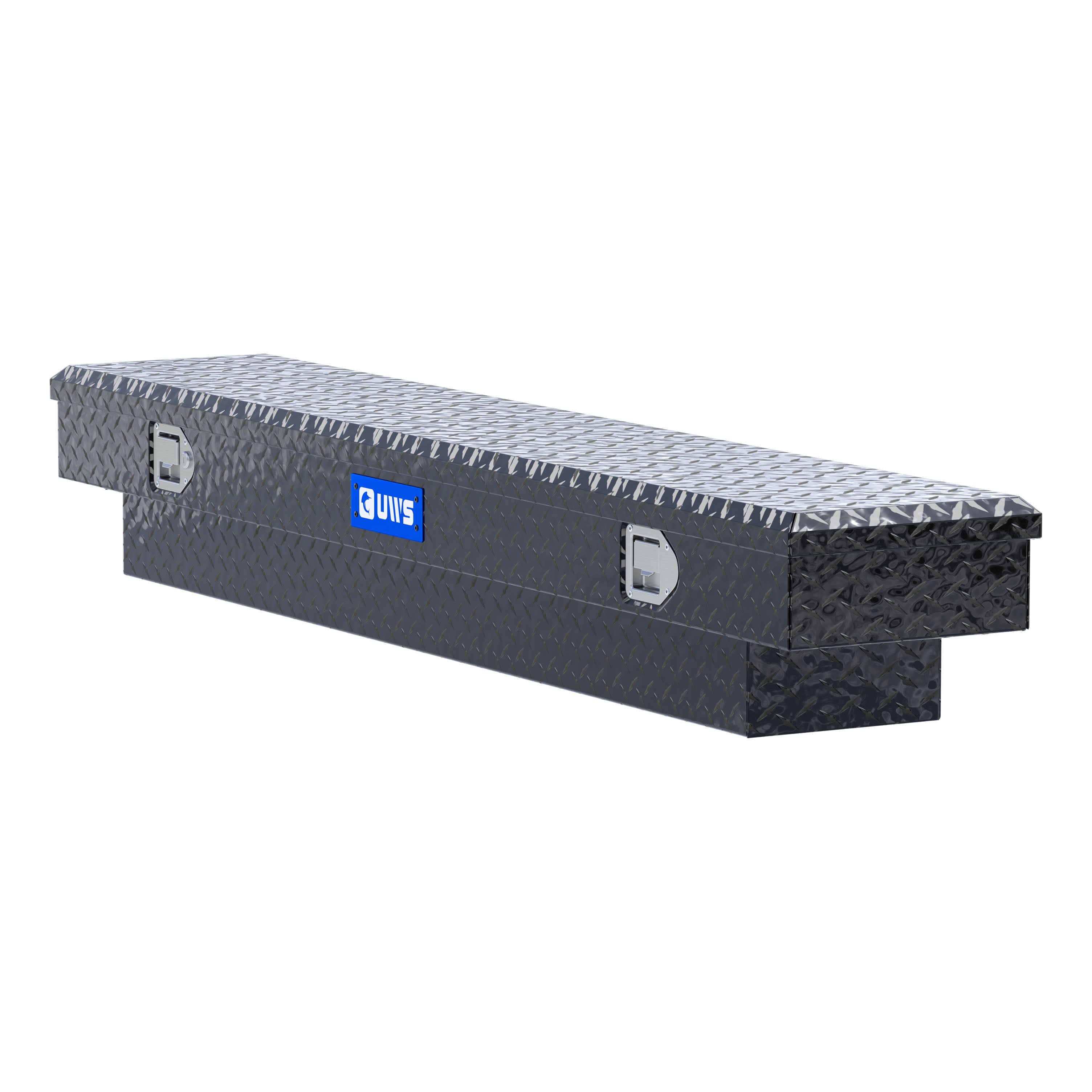 UWS EC10532 69-Inch Gloss Black Heavy-Wall Aluminum Slim Truck Tool Box, RigidCore Lid