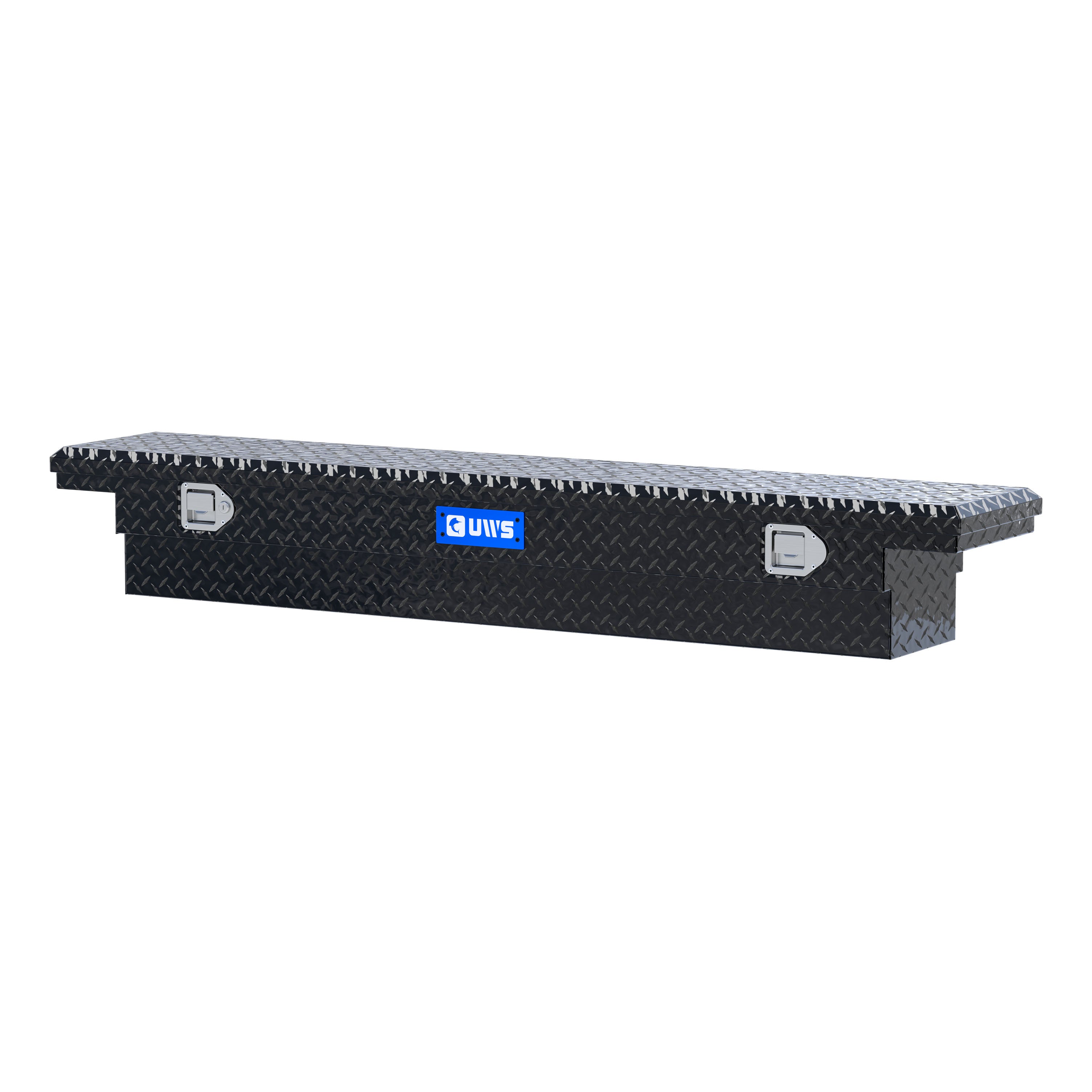 UWS EC10552 69-Inch Gloss Black Heavy-Wall Aluminum Slim Truck Tool Box with Low Profile, RigidCore Lid