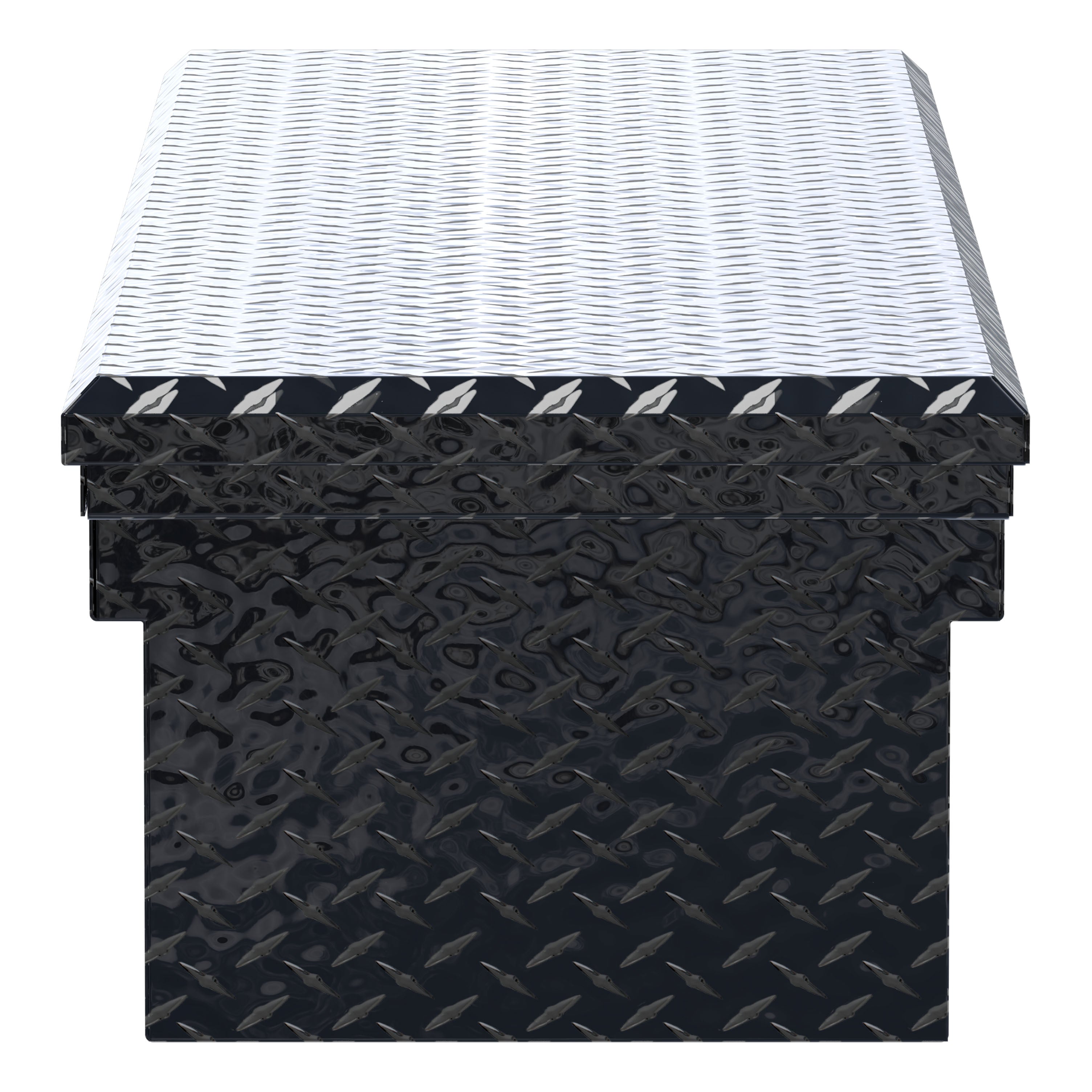 UWS EC10592 72-Inch Gloss Black Heavy-Wall Aluminum Truck Tool Box with Low Profile, RigidCore Lid