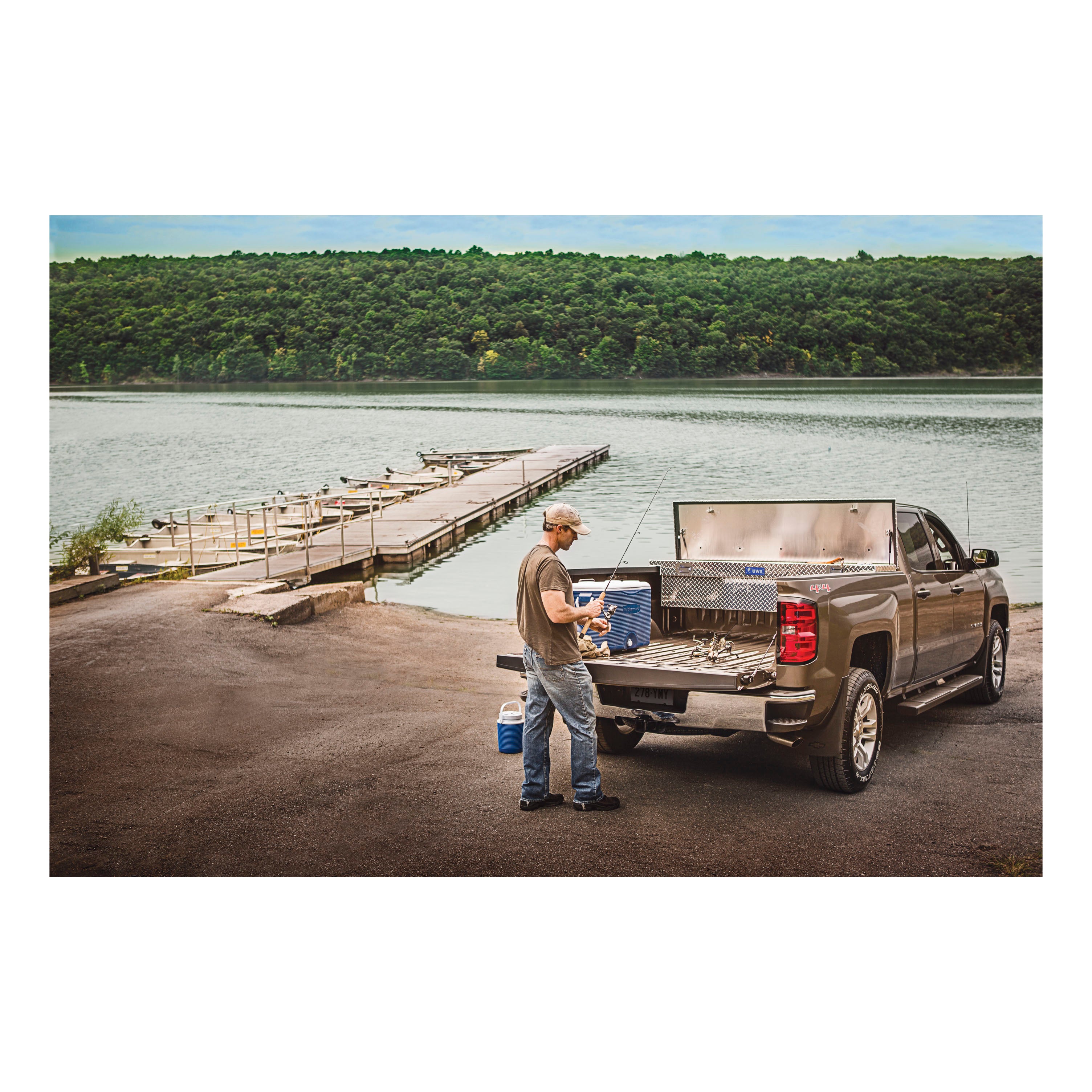 UWS EC10611 Pull Handle 72-Inch Heavy-Wall Aluminum Truck Tool Box with Low Profile, RigidCore Lid