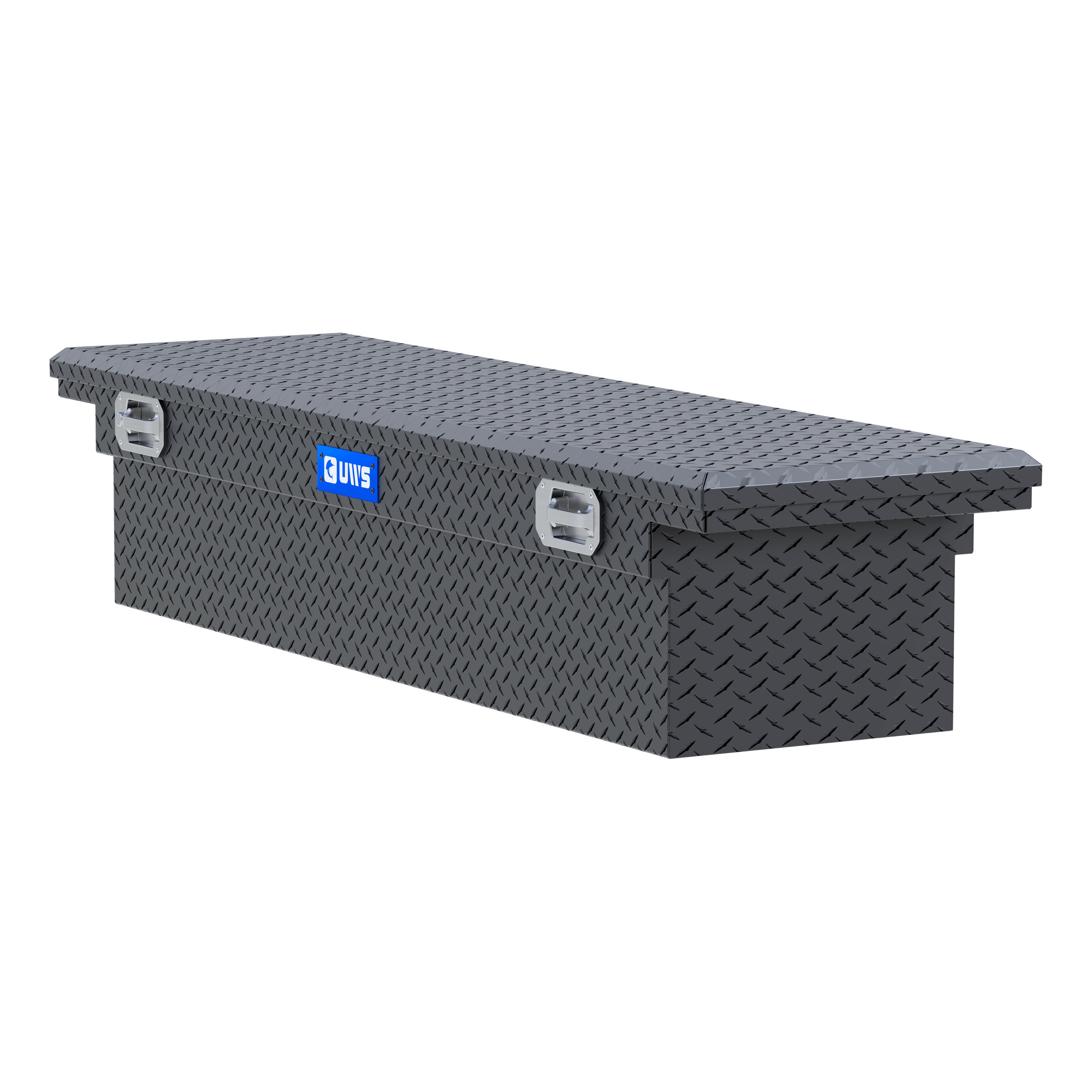 UWS EC10633 Pull Handle 72-Inch Matte Black Heavy-Wall Aluminum Truck Tool Box with Low Profile, RigidCore Lid