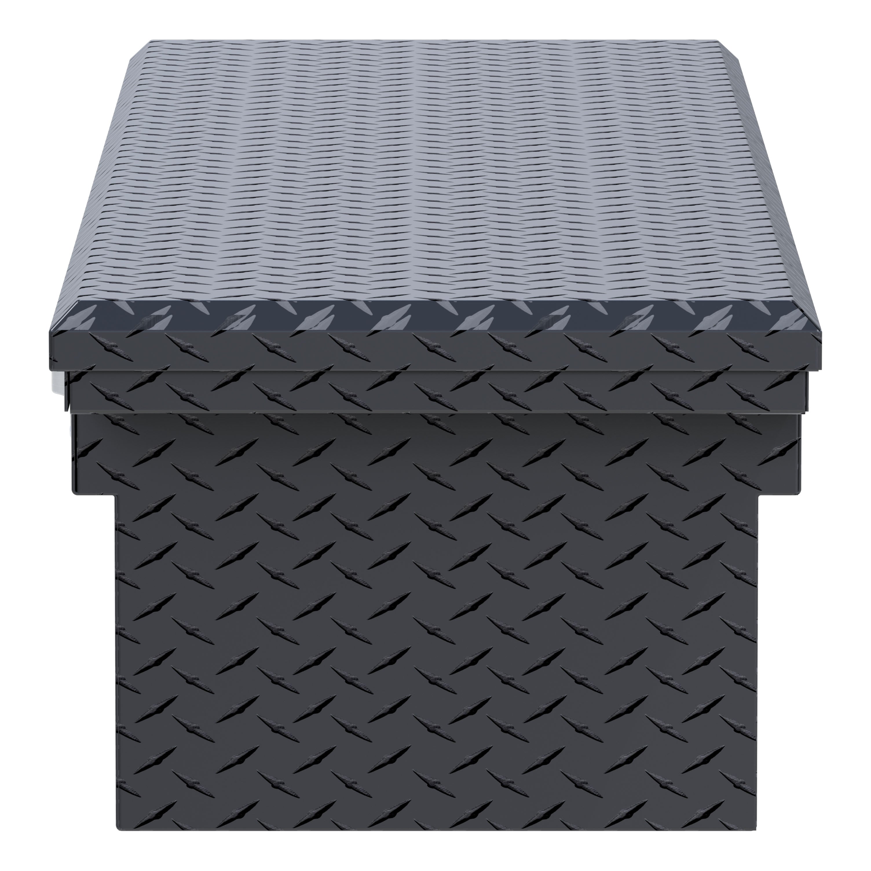 UWS EC10633 Pull Handle 72-Inch Matte Black Heavy-Wall Aluminum Truck Tool Box with Low Profile, RigidCore Lid