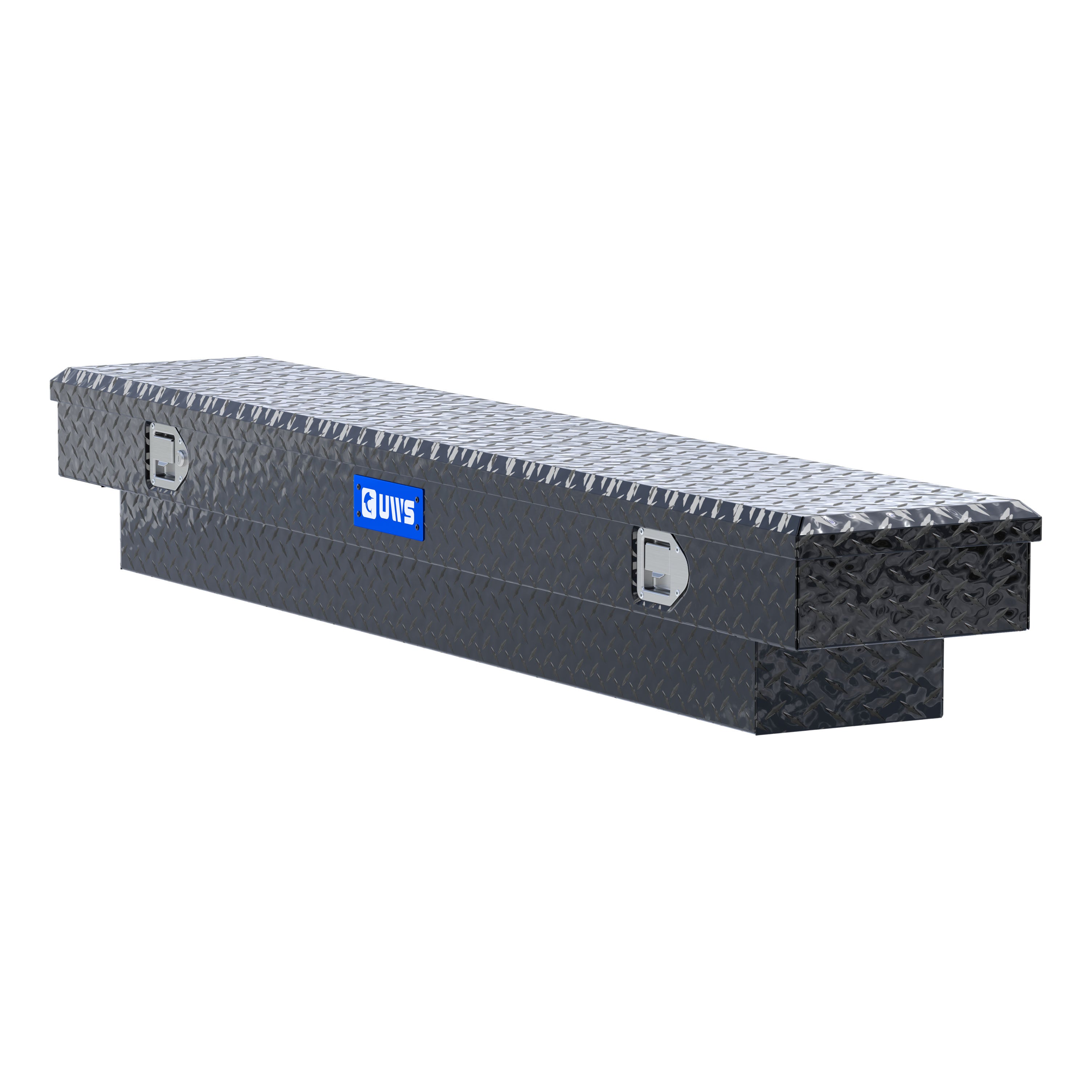 UWS EC10662 72-Inch Gloss Black Heavy-Wall Aluminum Slim Truck Tool Box, RigidCore Lid