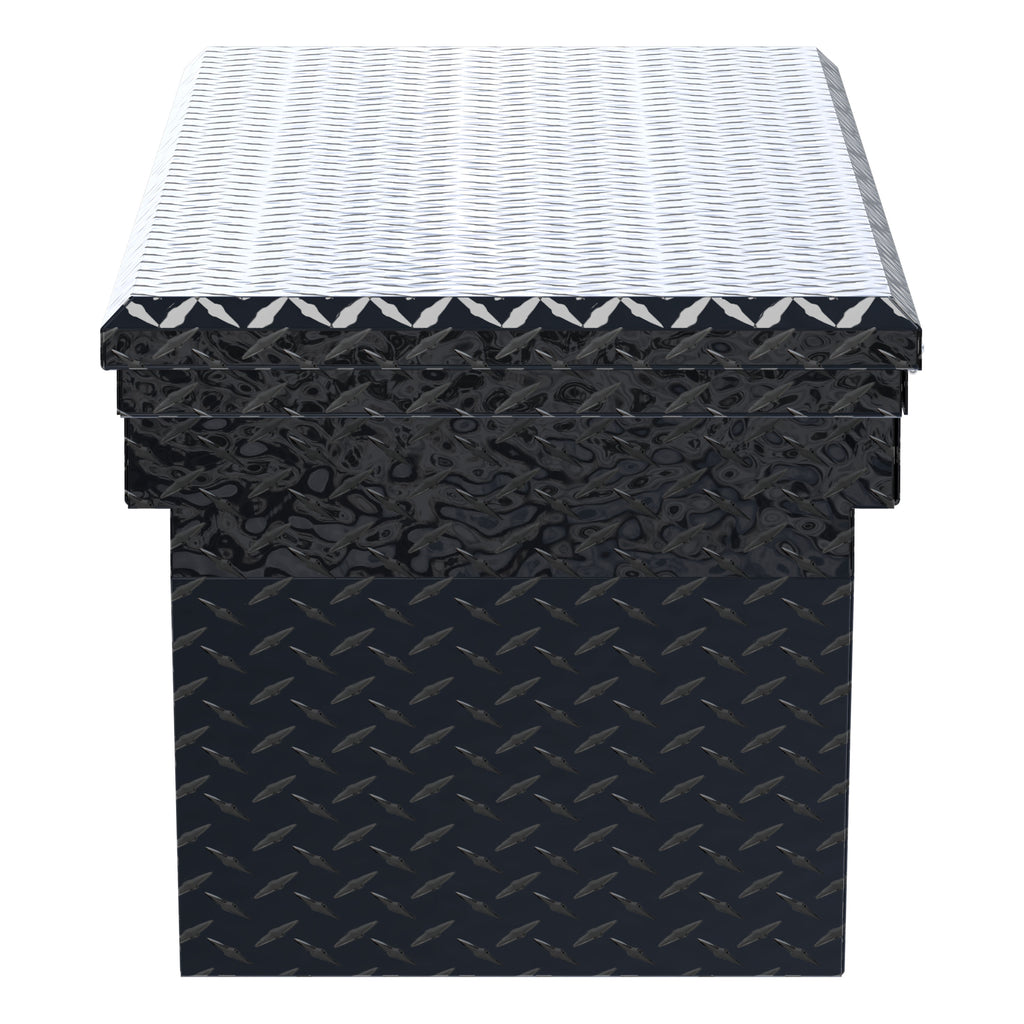 UWS EC10772 69-Inch Gloss Black Heavy-Wall Aluminum Deep Angled Truck Tool Box with Low Profile, RigidCore Lid