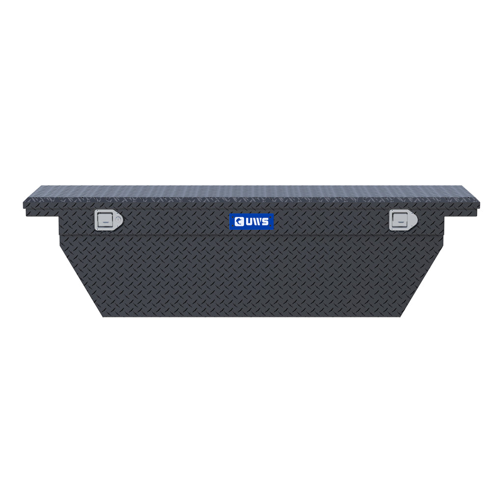 UWS EC10783 69-Inch Matte Black Heavy-Wall Aluminum Deep Angled Truck Tool Box with Low Profile, RigidCore Lid