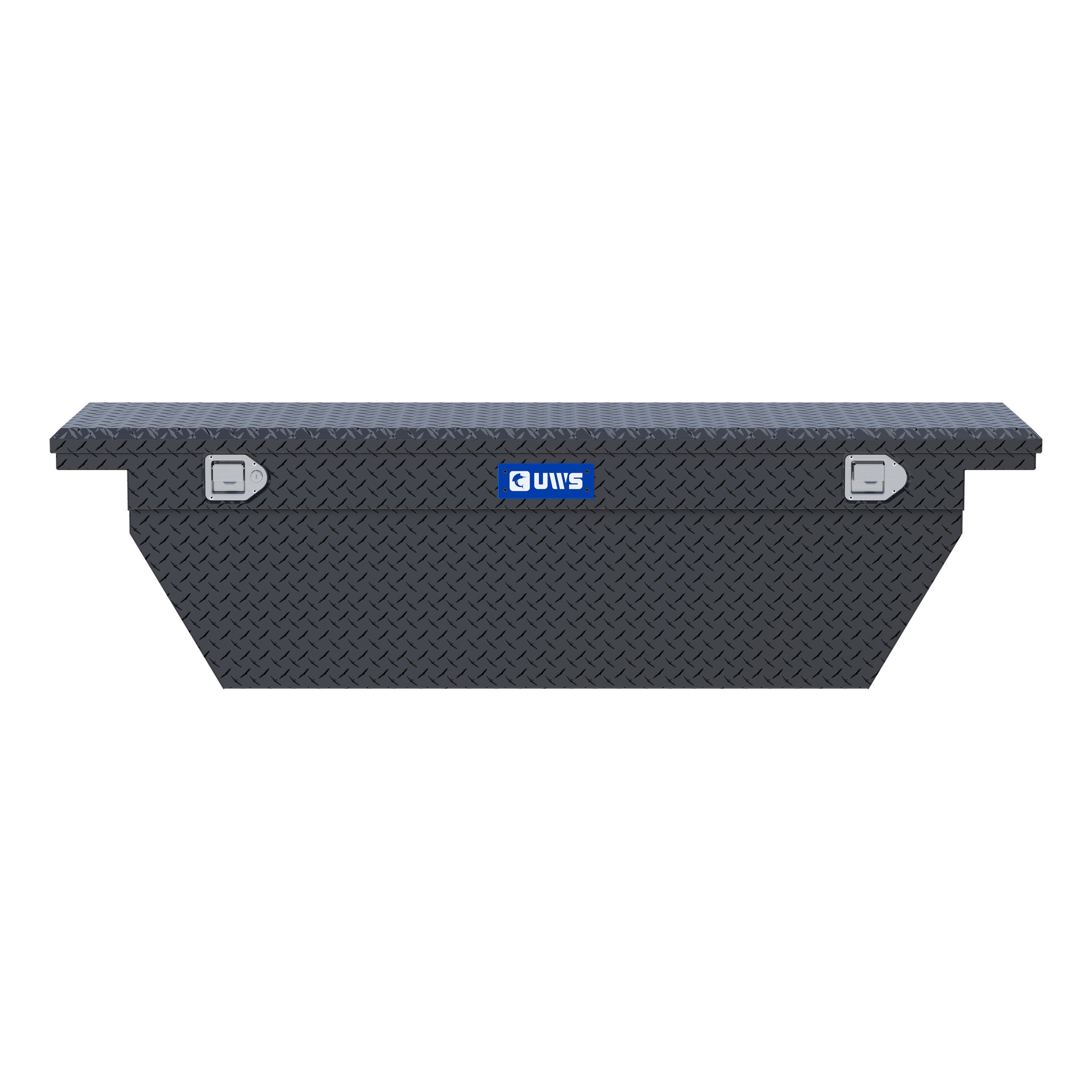 UWS EC10783 69-Inch Matte Black Heavy-Wall Aluminum Deep Angled Truck Tool Box with Low Profile, RigidCore Lid