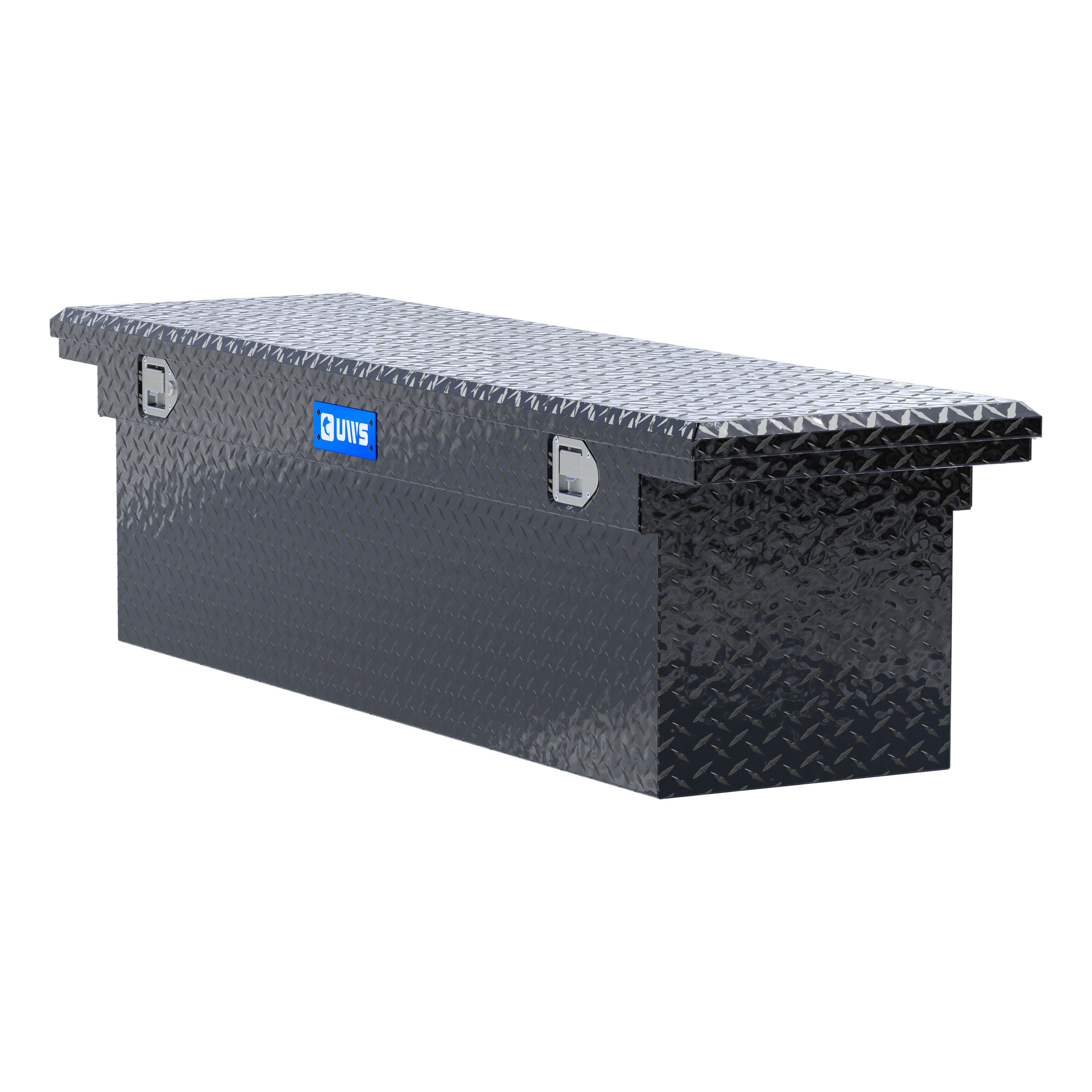 UWS EC10802 69-Inch Gloss Black Heavy-Wall Aluminum Deep Truck Tool Box with Low Profile, RigidCore Lid