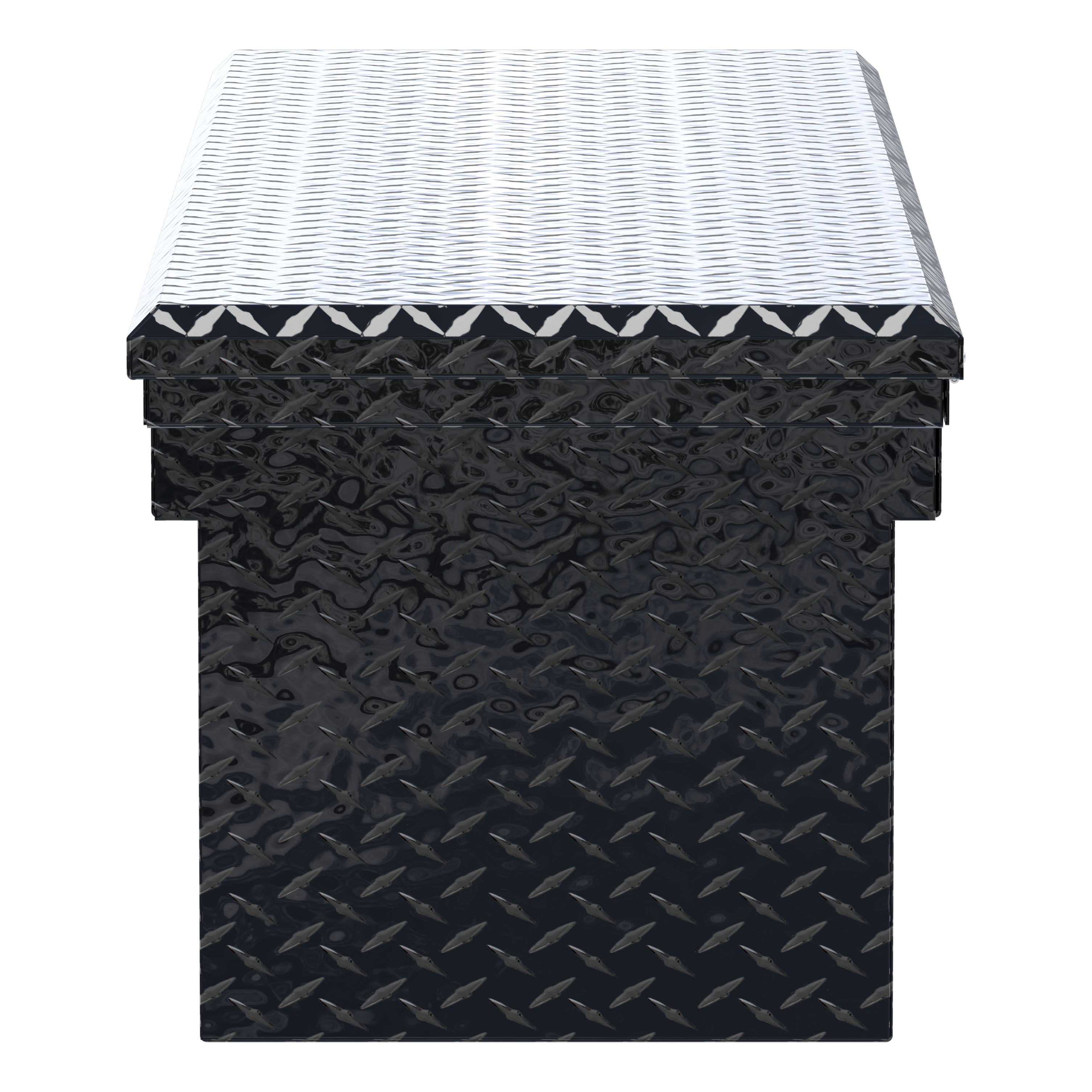 UWS EC10802 69-Inch Gloss Black Heavy-Wall Aluminum Deep Truck Tool Box with Low Profile, RigidCore Lid