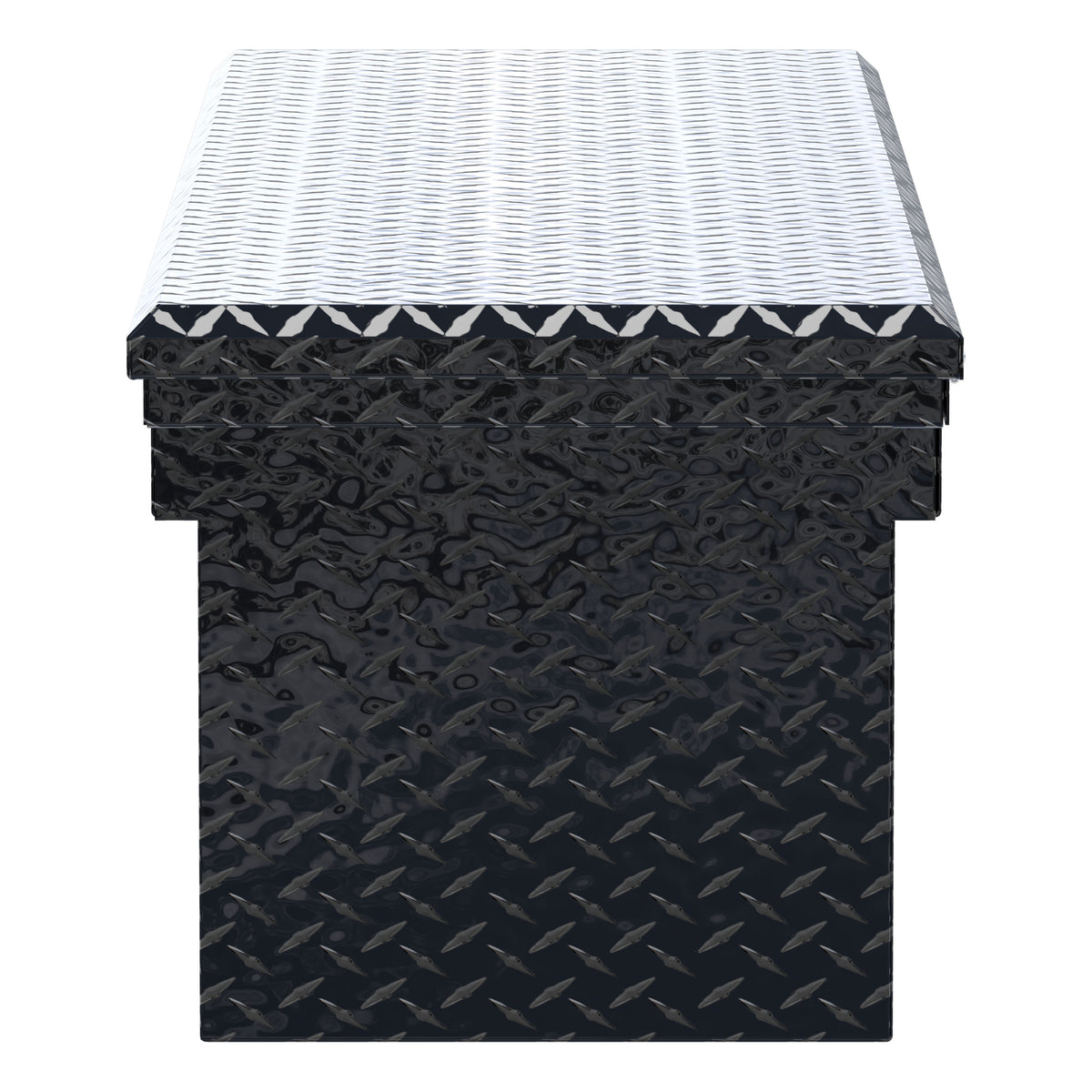 UWS EC10802 69-Inch Gloss Black Heavy-Wall Aluminum Deep Truck Tool Box with Low Profile, RigidCore Lid