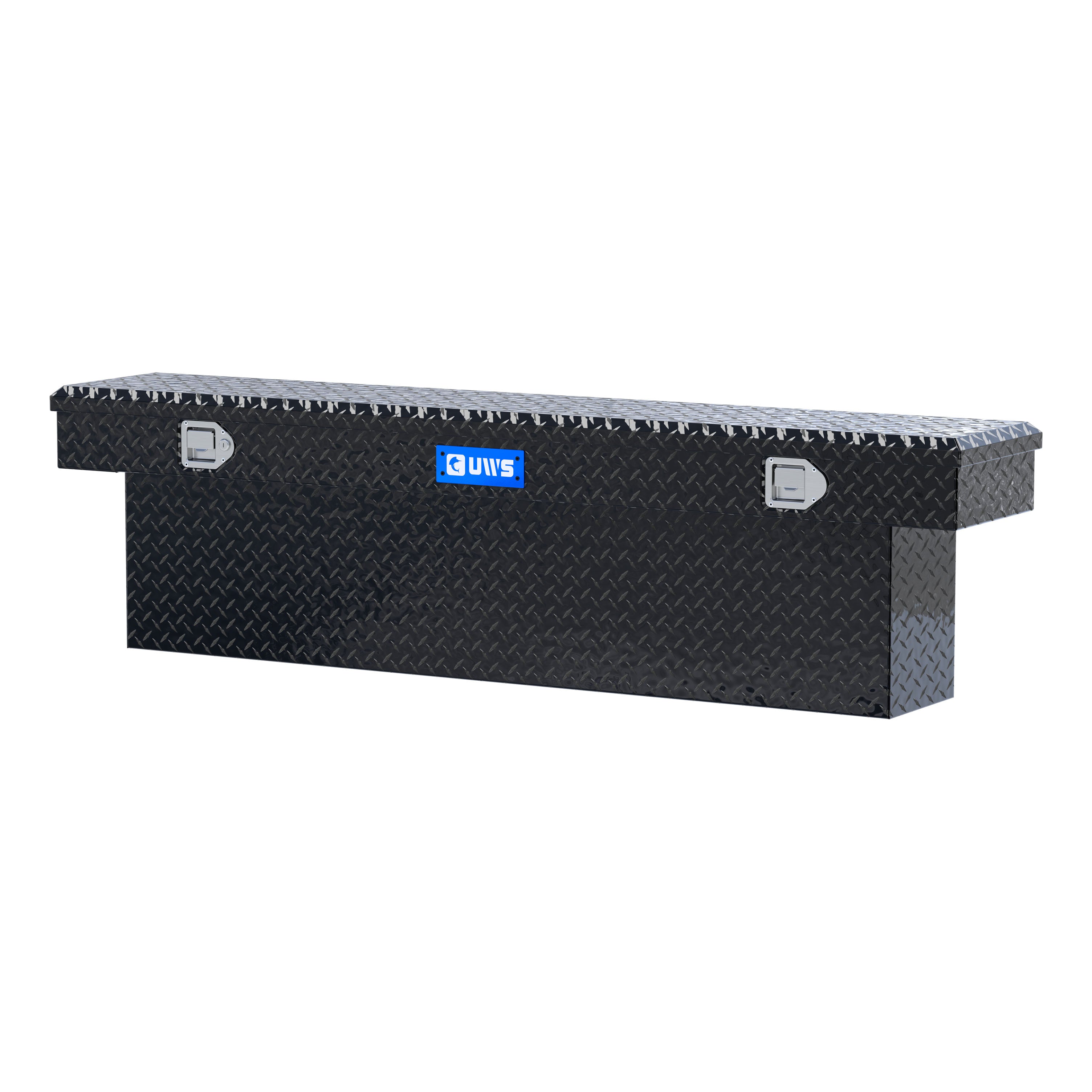 UWS EC10822 69-Inch Gloss Black Heavy-Wall Aluminum Deep Slim Truck Tool Box, RigidCore Lid
