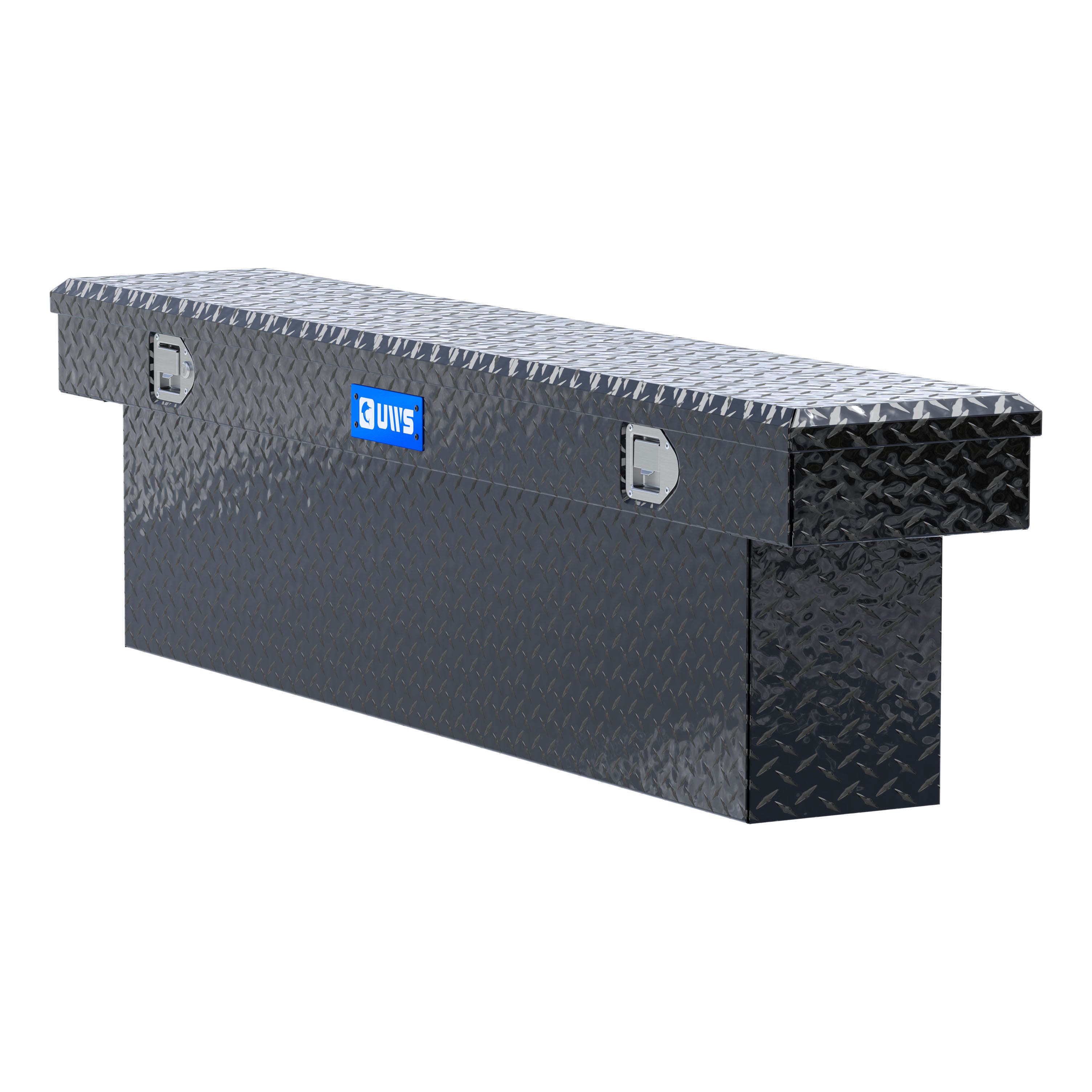 UWS EC10822 69-Inch Gloss Black Heavy-Wall Aluminum Deep Slim Truck Tool Box, RigidCore Lid