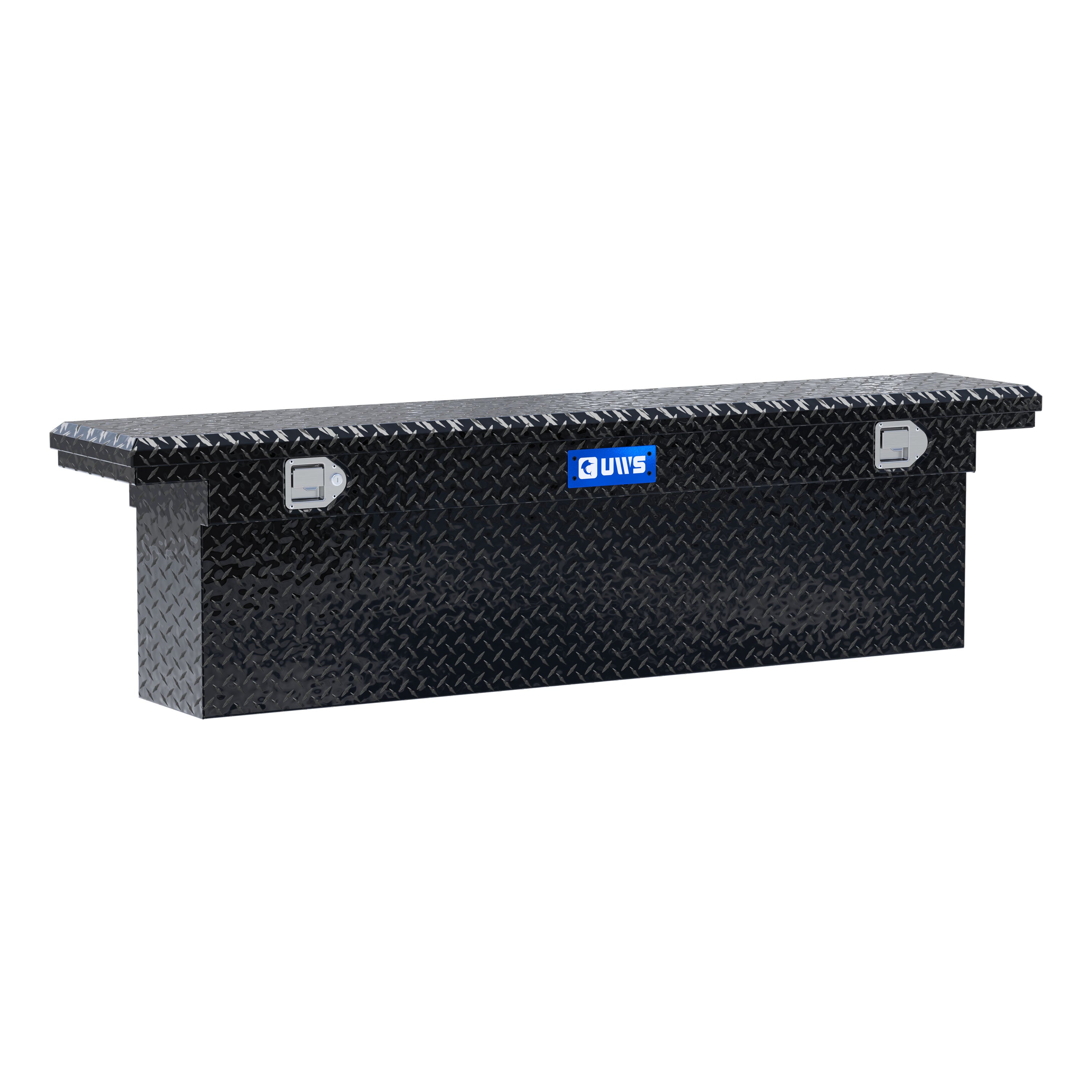 UWS EC10842 69-Inch Gloss Black Heavy-Wall Aluminum Deep Slim Truck Tool Box with Low Profile, RigidCore Lid
