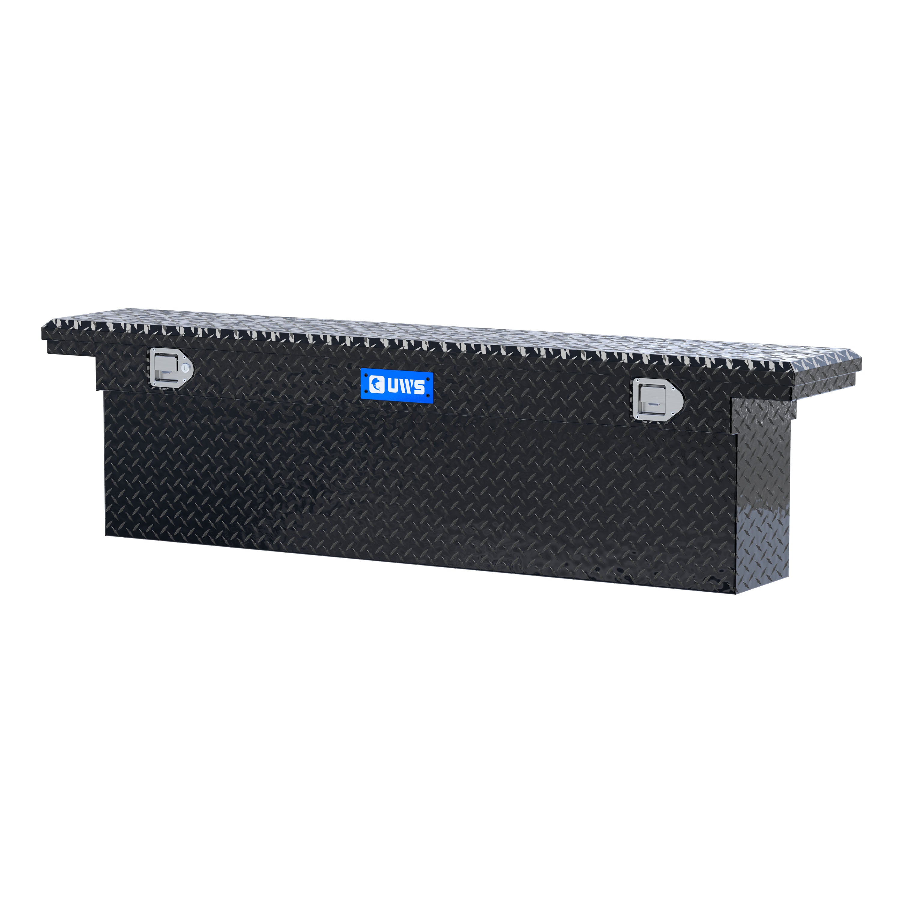 UWS EC10842 69-Inch Gloss Black Heavy-Wall Aluminum Deep Slim Truck Tool Box with Low Profile, RigidCore Lid