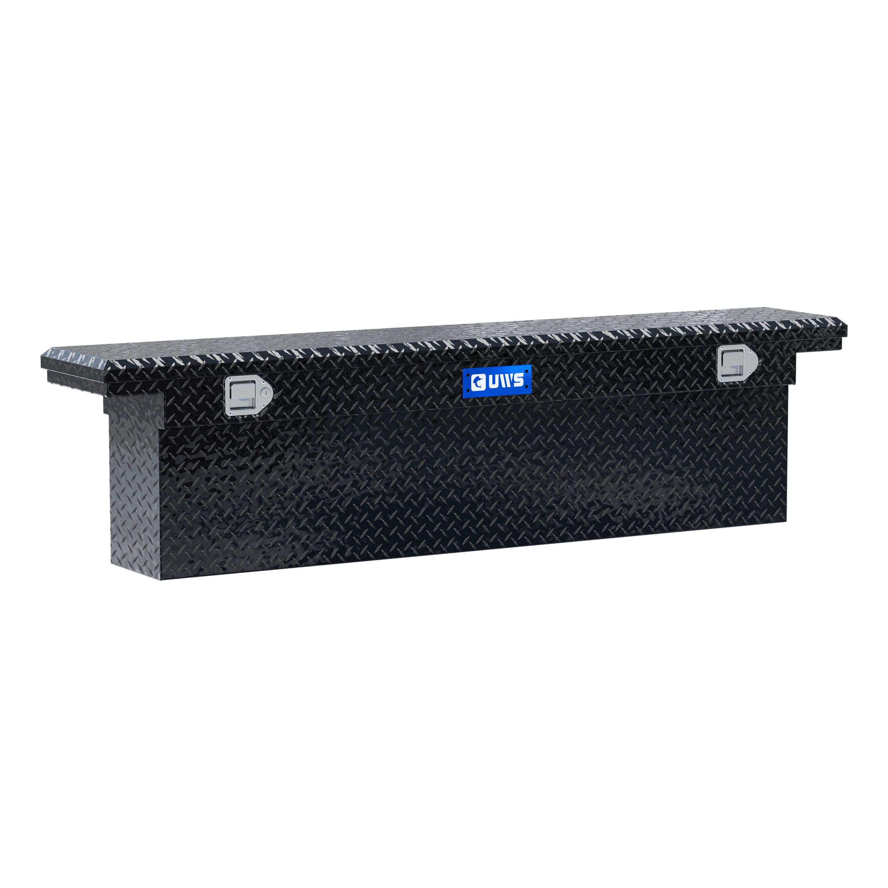 UWS EC10882 72-Inch Gloss Black Heavy-Wall Aluminum Deep Slim Truck Tool Box with Low Profile, RigidCore Lid