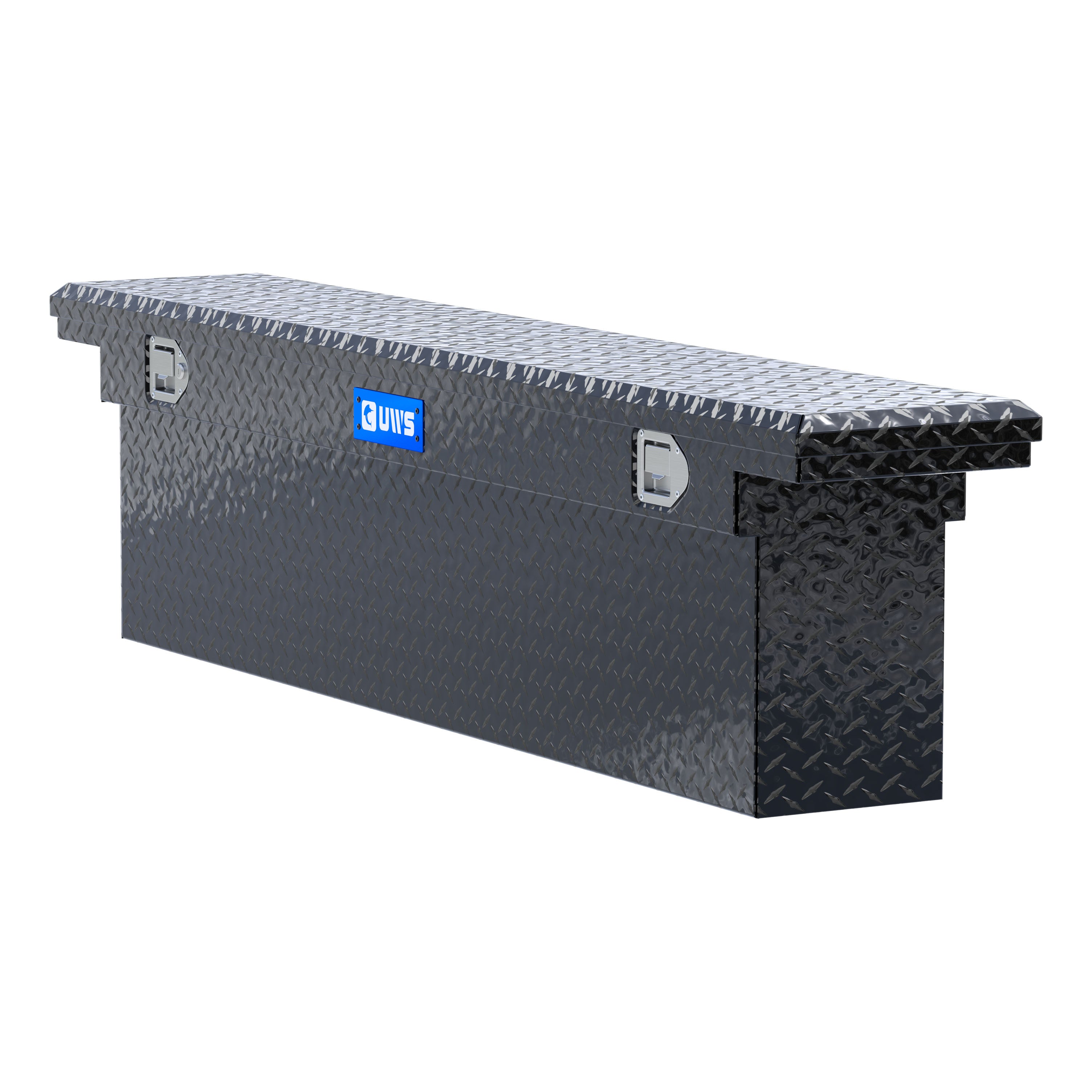 UWS EC10882 72-Inch Gloss Black Heavy-Wall Aluminum Deep Slim Truck Tool Box with Low Profile, RigidCore Lid