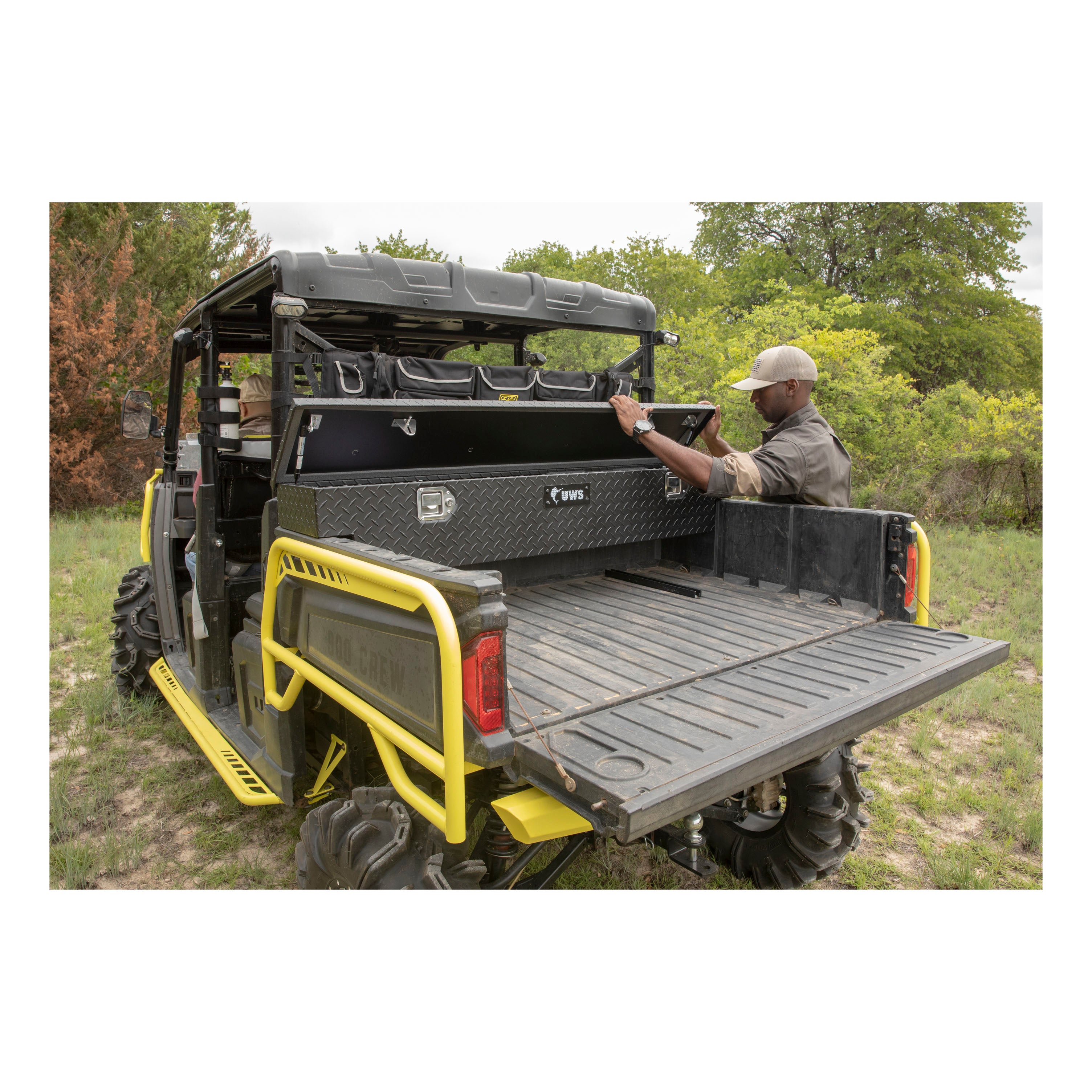 UWS EC10893 59-Inch Matte Black Heavy-Wall Aluminum UTV Tool Box, RigidCore Lid