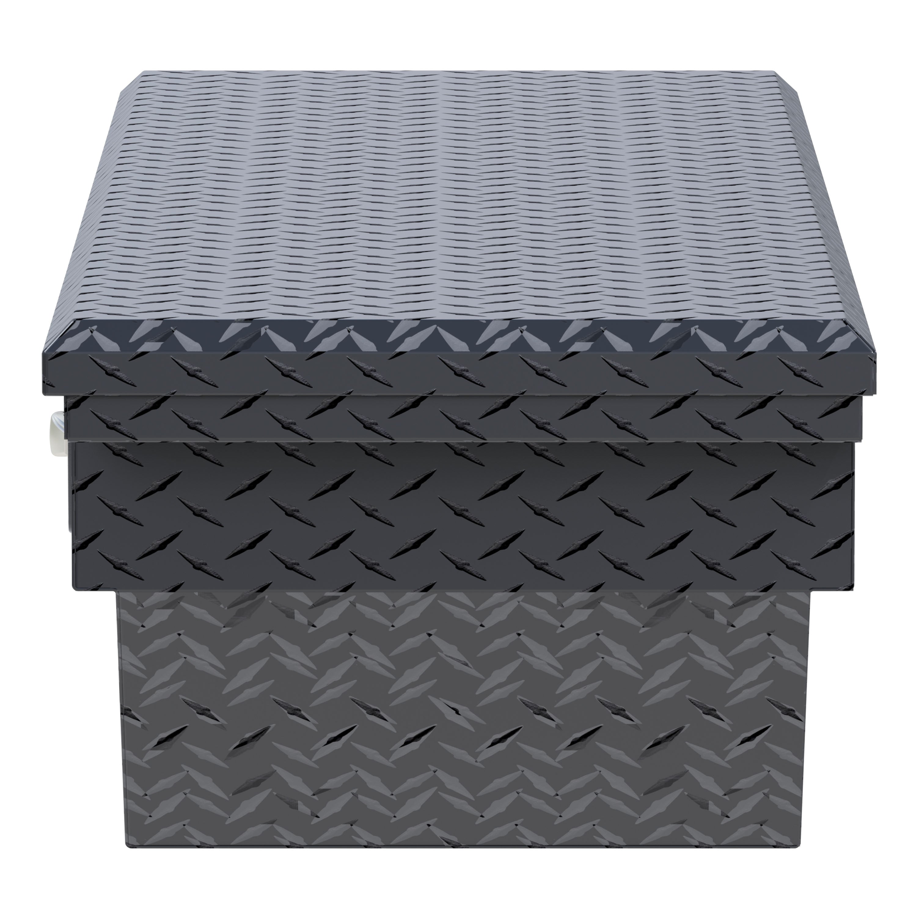 UWS EC11023 Secure Lock 63-Inch Matte Black Angled Heavy-Wall Aluminum Truck Tool Box with Low Profile, RigidCore Lid