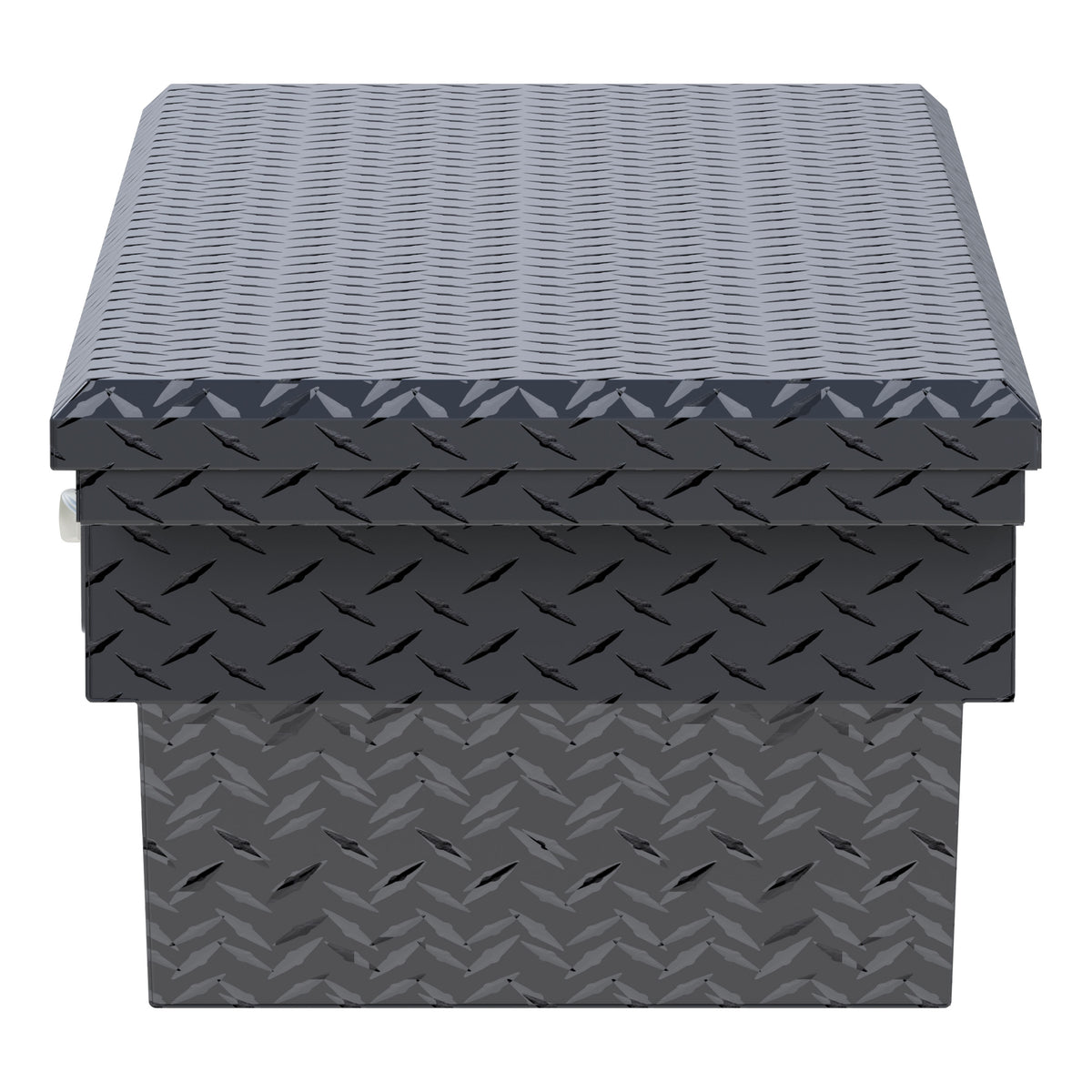 UWS EC11023 Secure Lock 63-Inch Matte Black Angled Heavy-Wall Aluminum Truck Tool Box with Low Profile, RigidCore Lid