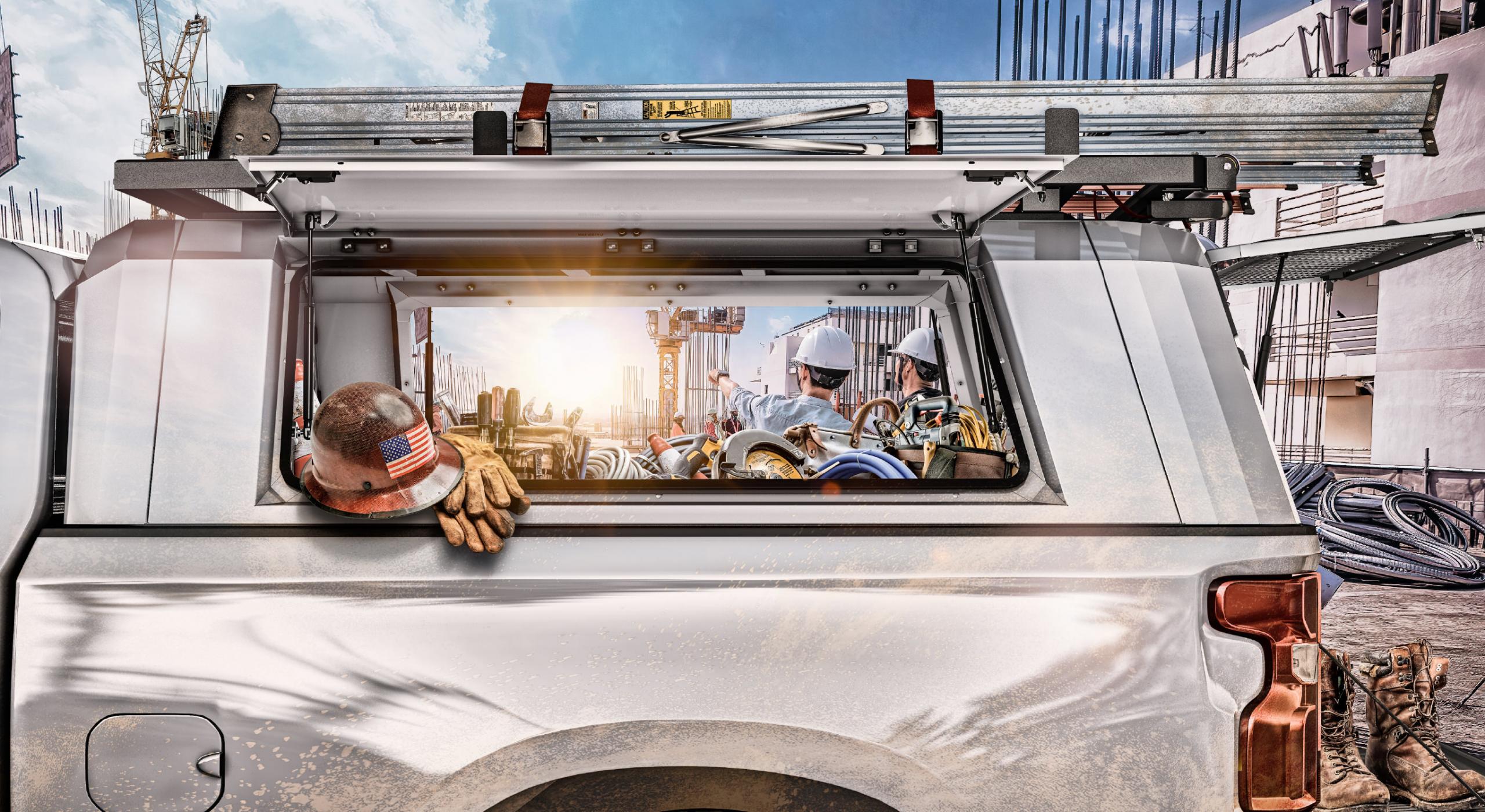 Tacoma Truck Bed Cap SmartCap EVOc Commercial White For 24-26 Toyota Tacoma 5 Foot Standard Bed RSI SmartCap