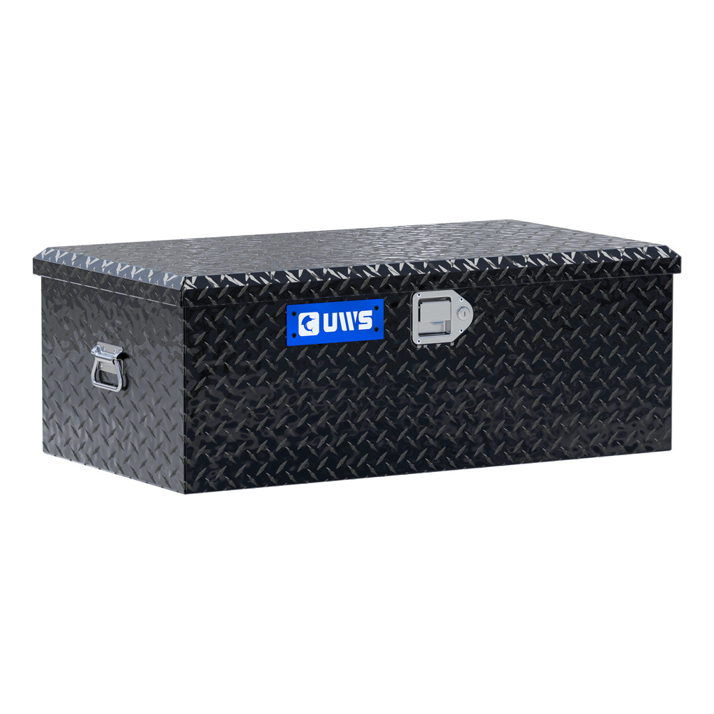 UWS EC20072 36-Inch Gloss Black Heavy-Wall Aluminum Foot Locker Tool Chest Storage Box, RigidCore Lid