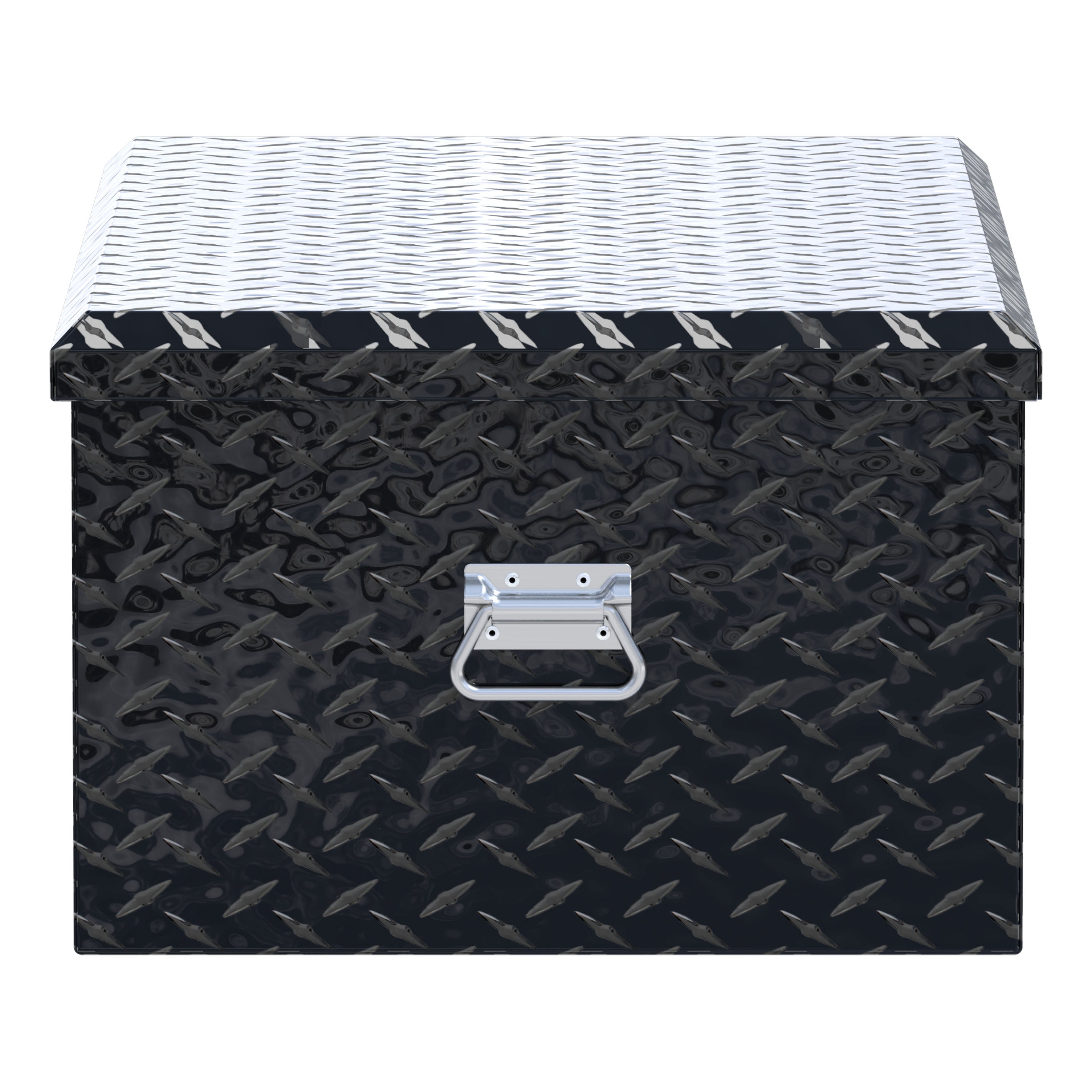 UWS EC20072 36-Inch Gloss Black Heavy-Wall Aluminum Foot Locker Tool Chest Storage Box, RigidCore Lid
