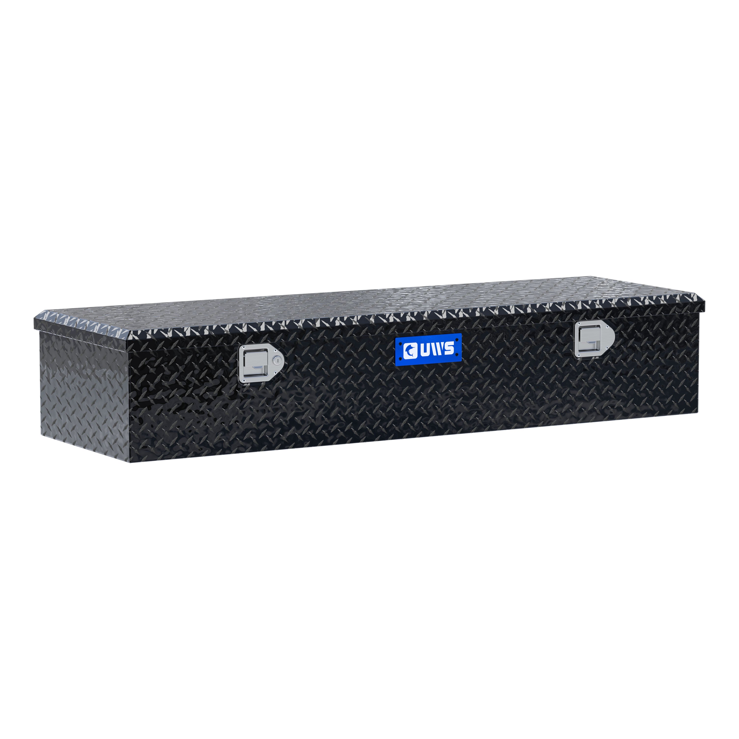 UWS EC20092 58-Inch Gloss Black Heavy-Wall Aluminum 5th Wheel Truck Bed Tool Box, RigidCore Lid