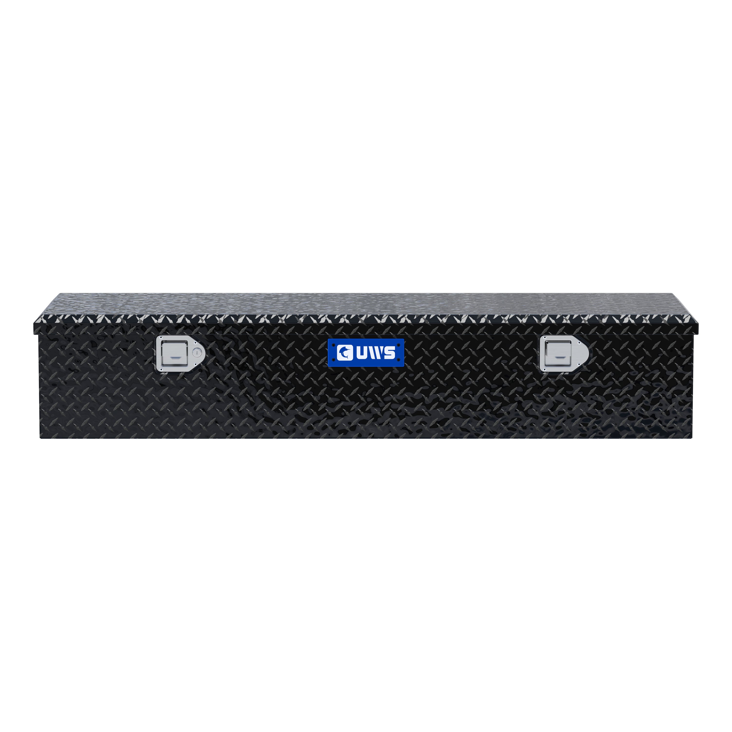 UWS EC20092 58-Inch Gloss Black Heavy-Wall Aluminum 5th Wheel Truck Bed Tool Box, RigidCore Lid