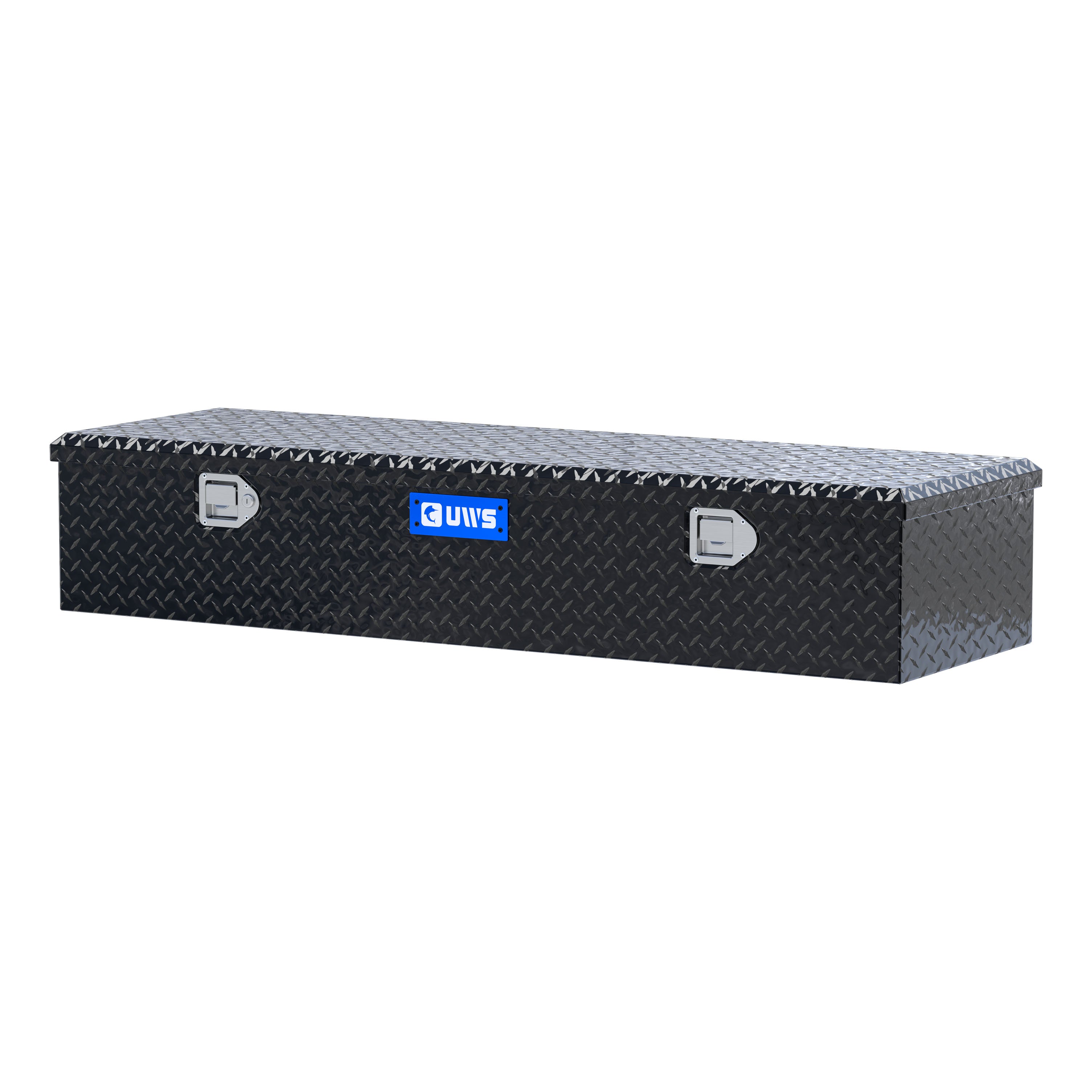 UWS EC20092 58-Inch Gloss Black Heavy-Wall Aluminum 5th Wheel Truck Bed Tool Box, RigidCore Lid