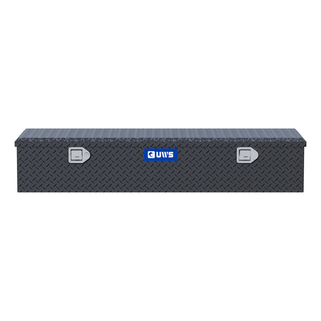 UWS EC20093 58-Inch Matte Black Heavy-Wall Aluminum 5th Wheel Truck Bed Tool Box, RigidCore Lid