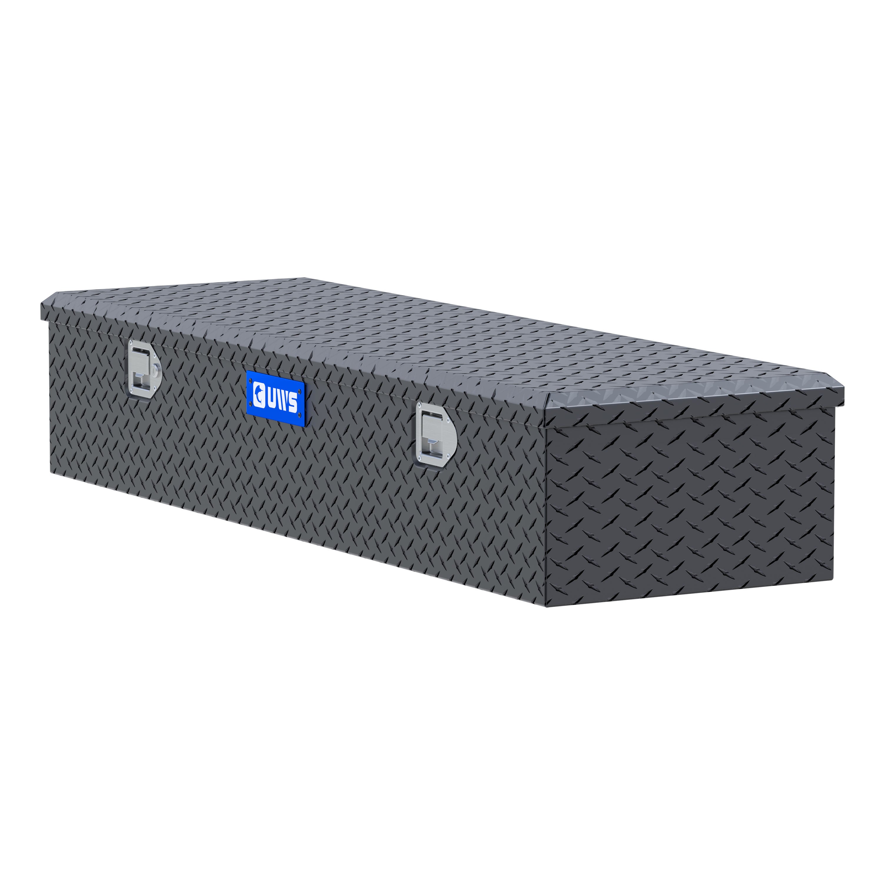 UWS EC20093 58-Inch Matte Black Heavy-Wall Aluminum 5th Wheel Truck Bed Tool Box, RigidCore Lid