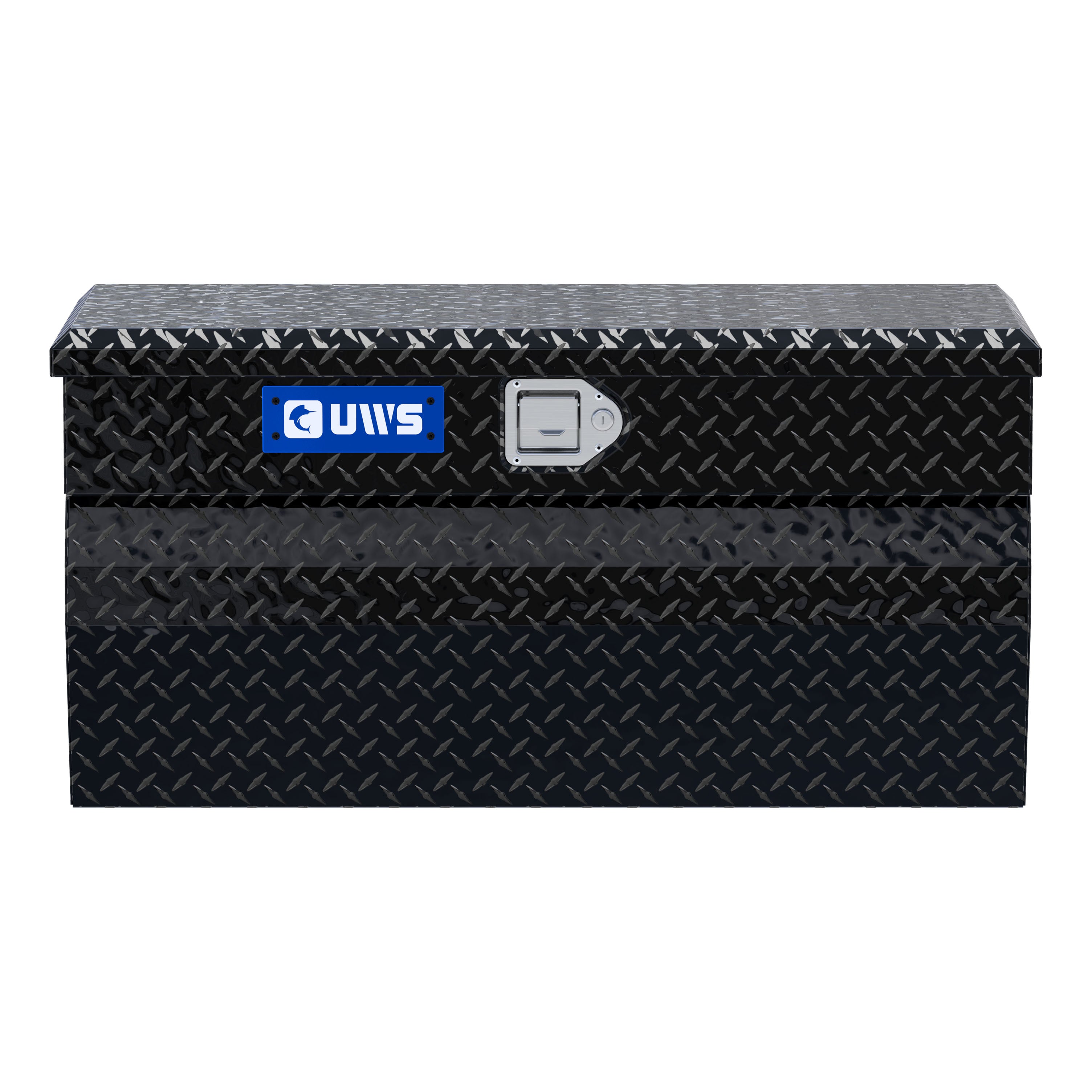 UWS EC20172 36-Inch Gloss Black Heavy-Wall Aluminum Wedge Truck Storage Box, RigidCore Lid