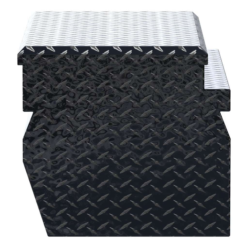 UWS EC20172 36-Inch Gloss Black Heavy-Wall Aluminum Wedge Truck Storage Box, RigidCore Lid