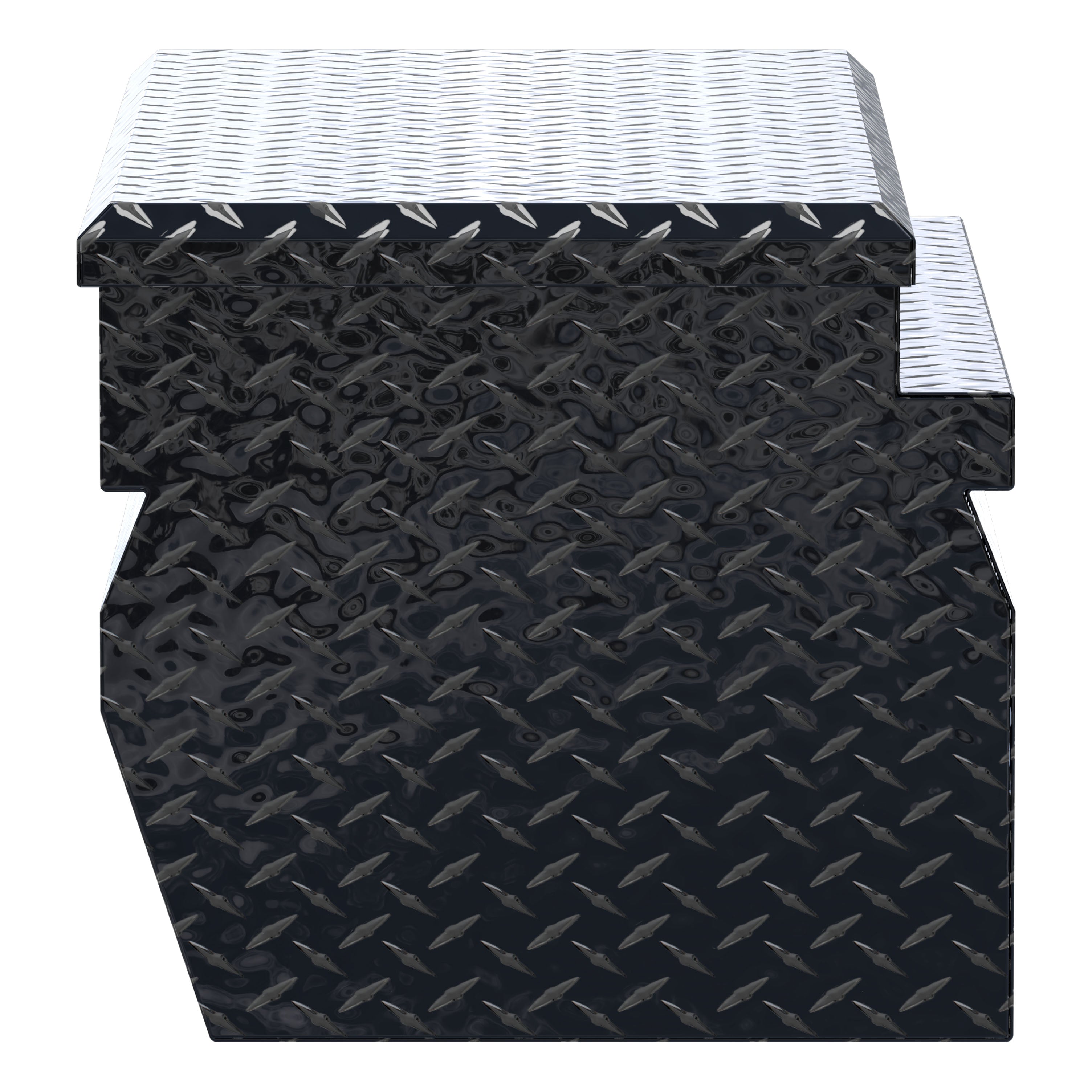 UWS EC20172 36-Inch Gloss Black Heavy-Wall Aluminum Wedge Truck Storage Box, RigidCore Lid