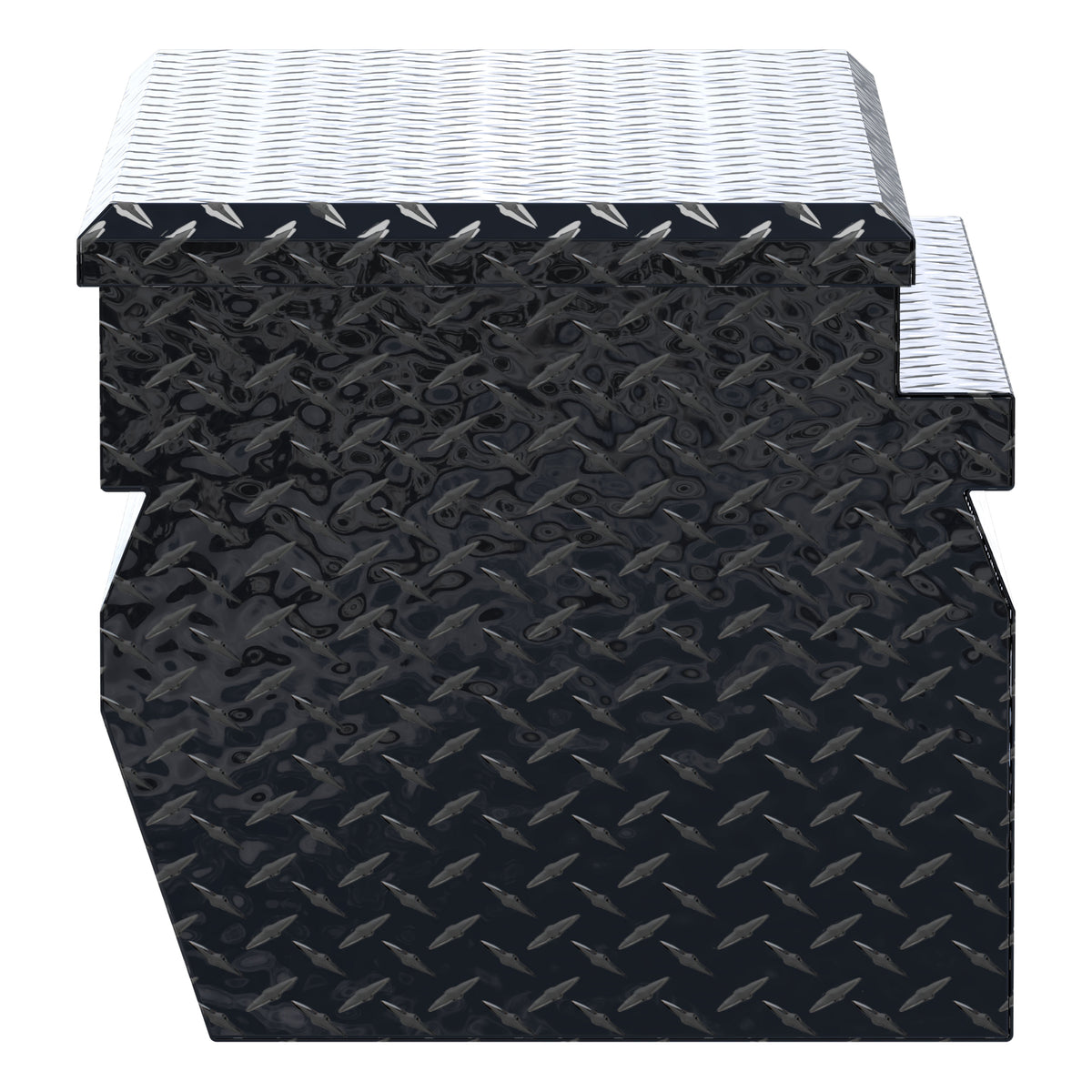 UWS EC20172 36-Inch Gloss Black Heavy-Wall Aluminum Wedge Truck Storage Box, RigidCore Lid