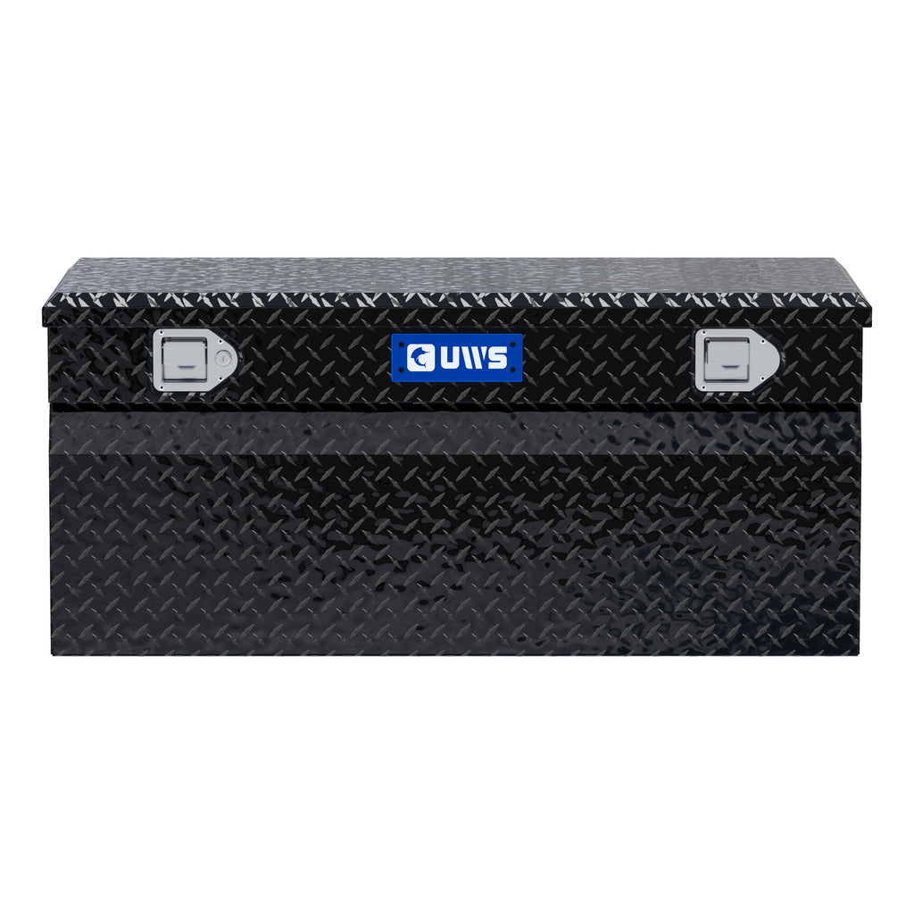 UWS EC20232 42-Inch Gloss Black Heavy-Wall Aluminum Wedge Truck Storage Box, RigidCore Lid