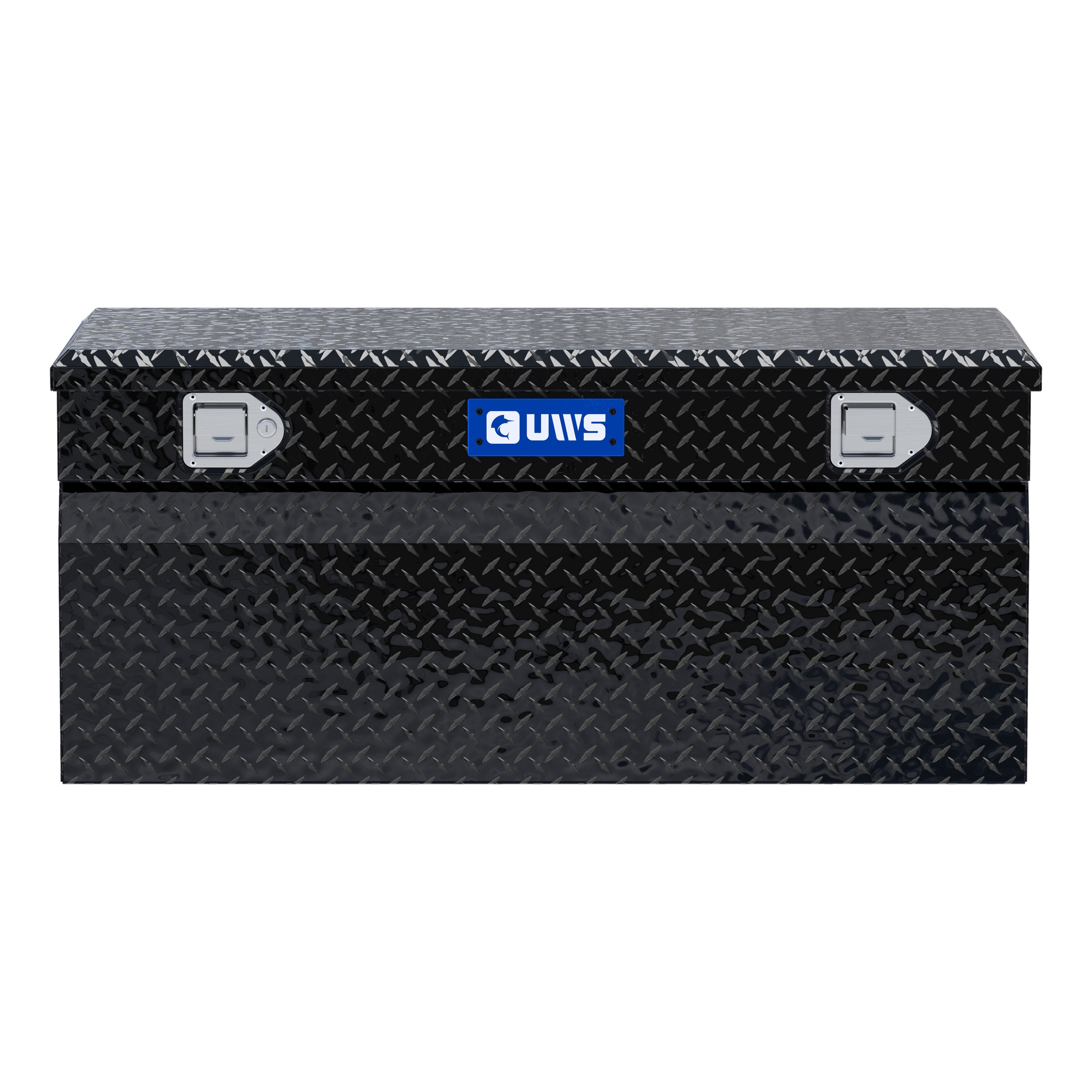 UWS EC20232 42-Inch Gloss Black Heavy-Wall Aluminum Wedge Truck Storage Box, RigidCore Lid
