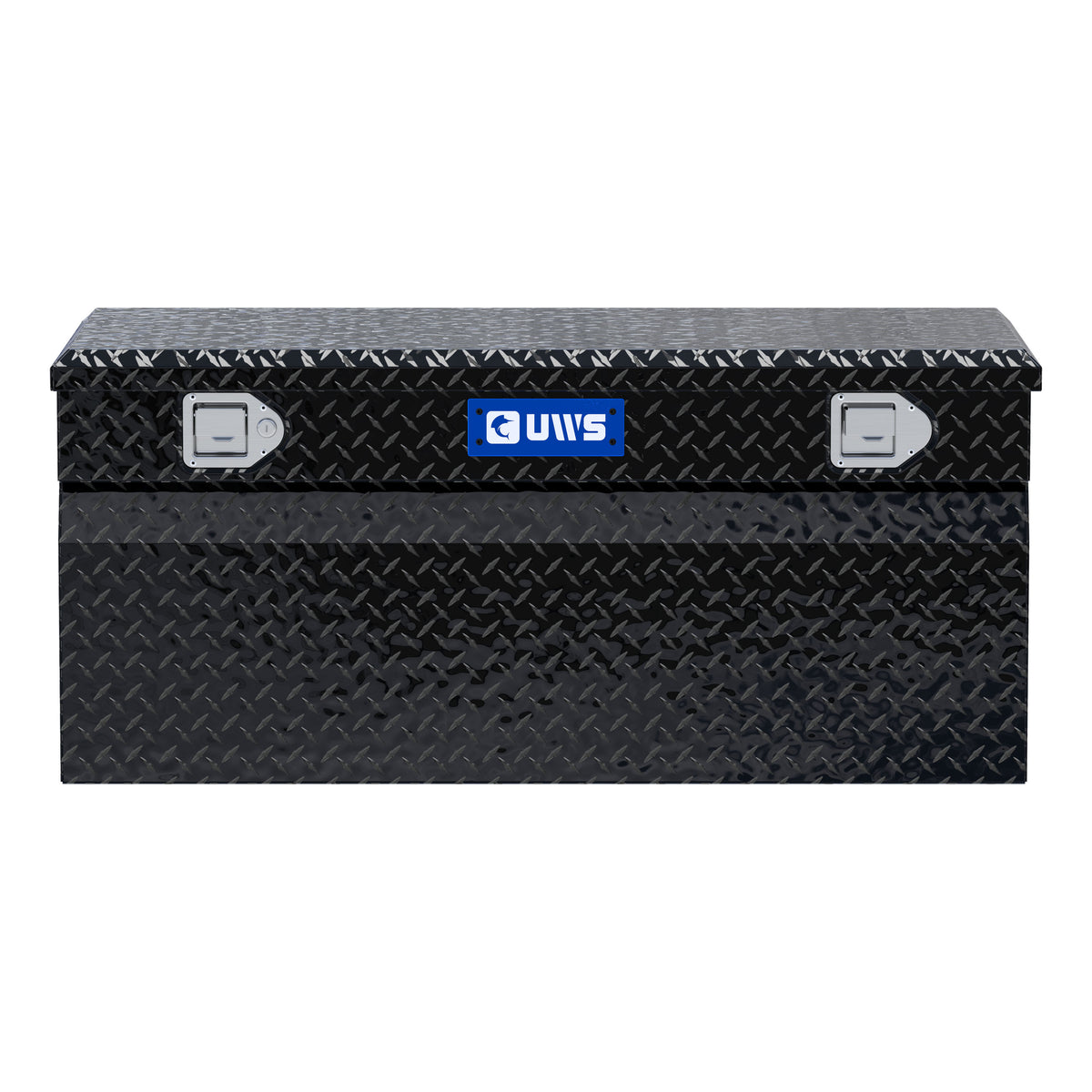 UWS EC20232 42-Inch Gloss Black Heavy-Wall Aluminum Wedge Truck Storage Box, RigidCore Lid