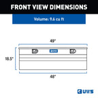 UWS EC20271 48-Inch Heavy-Wall Aluminum Wedge Truck Storage Box, RigidCore Lid