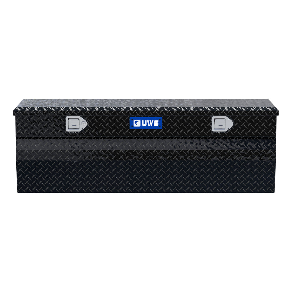 UWS EC20302 55-Inch Gloss Black Heavy-Wall Aluminum Wedge Truck Storage Box, RigidCore Lid