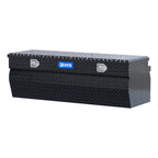 UWS EC20302 55-Inch Gloss Black Heavy-Wall Aluminum Wedge Truck Storage Box, RigidCore Lid