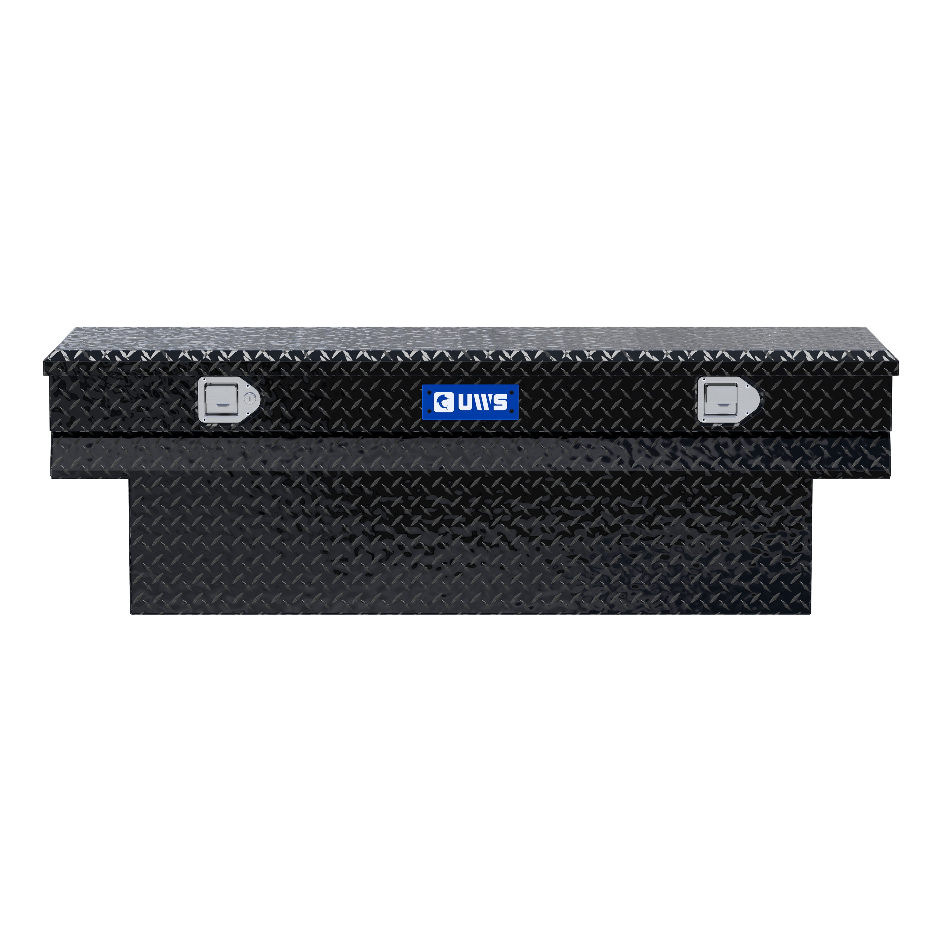 UWS EC20342 60-Inch Gloss Black Heavy-Wall Aluminum Notched Truck Storage Box, RigidCore Lid