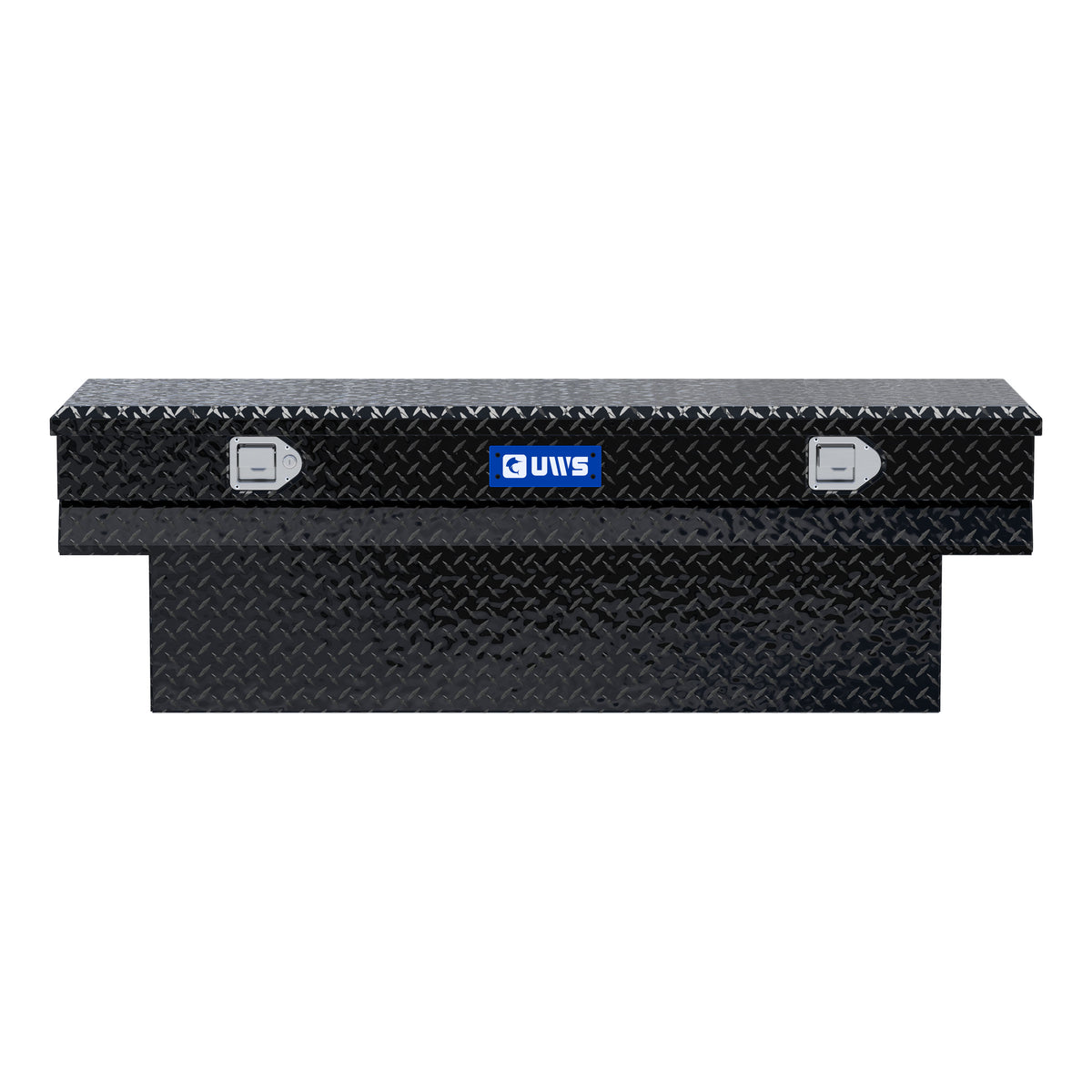 UWS EC20342 60-Inch Gloss Black Heavy-Wall Aluminum Notched Truck Storage Box, RigidCore Lid