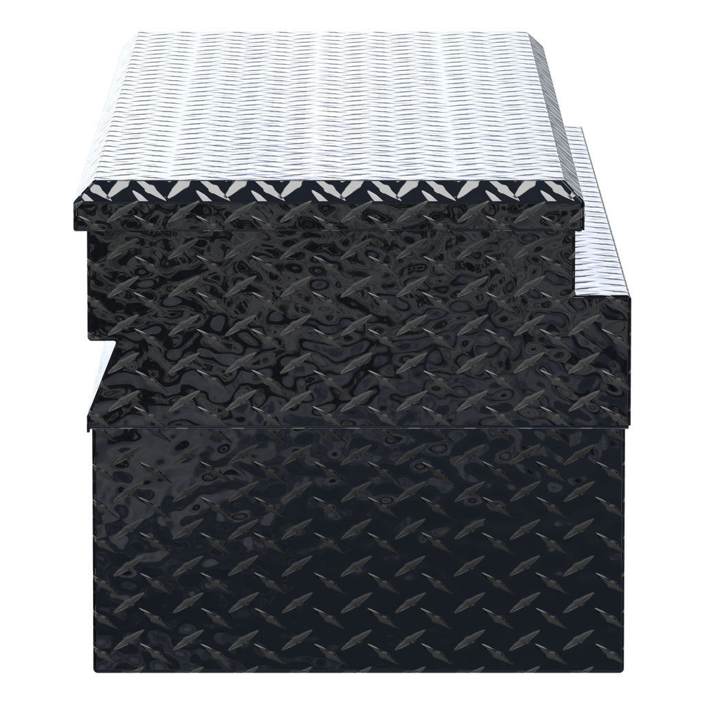 UWS EC20342 60-Inch Gloss Black Heavy-Wall Aluminum Notched Truck Storage Box, RigidCore Lid