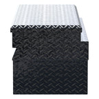UWS EC20342 60-Inch Gloss Black Heavy-Wall Aluminum Notched Truck Storage Box, RigidCore Lid