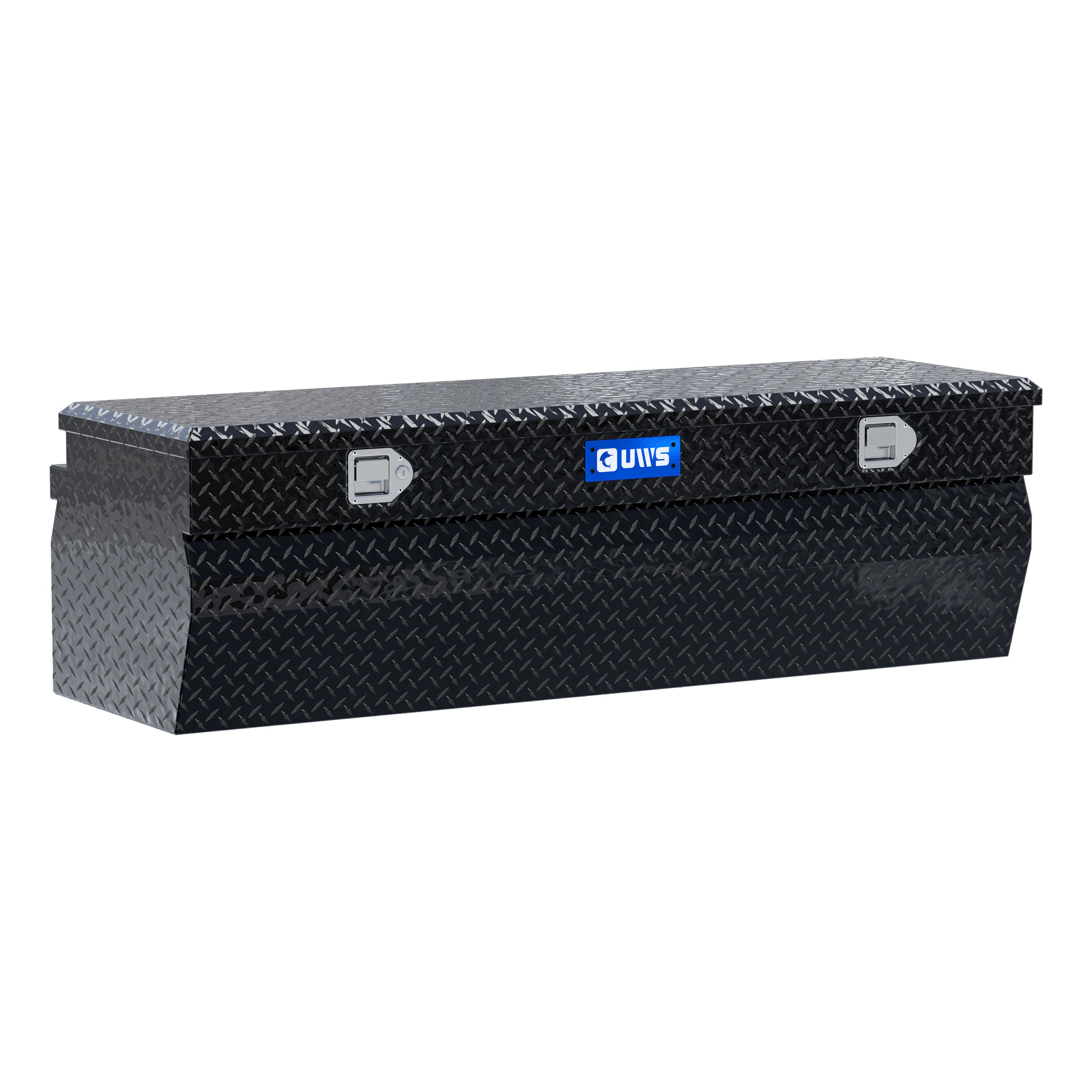 UWS EC20362 60-Inch Gloss Black Heavy-Wall Aluminum Wedge Truck Storage Box, RigidCore Lid